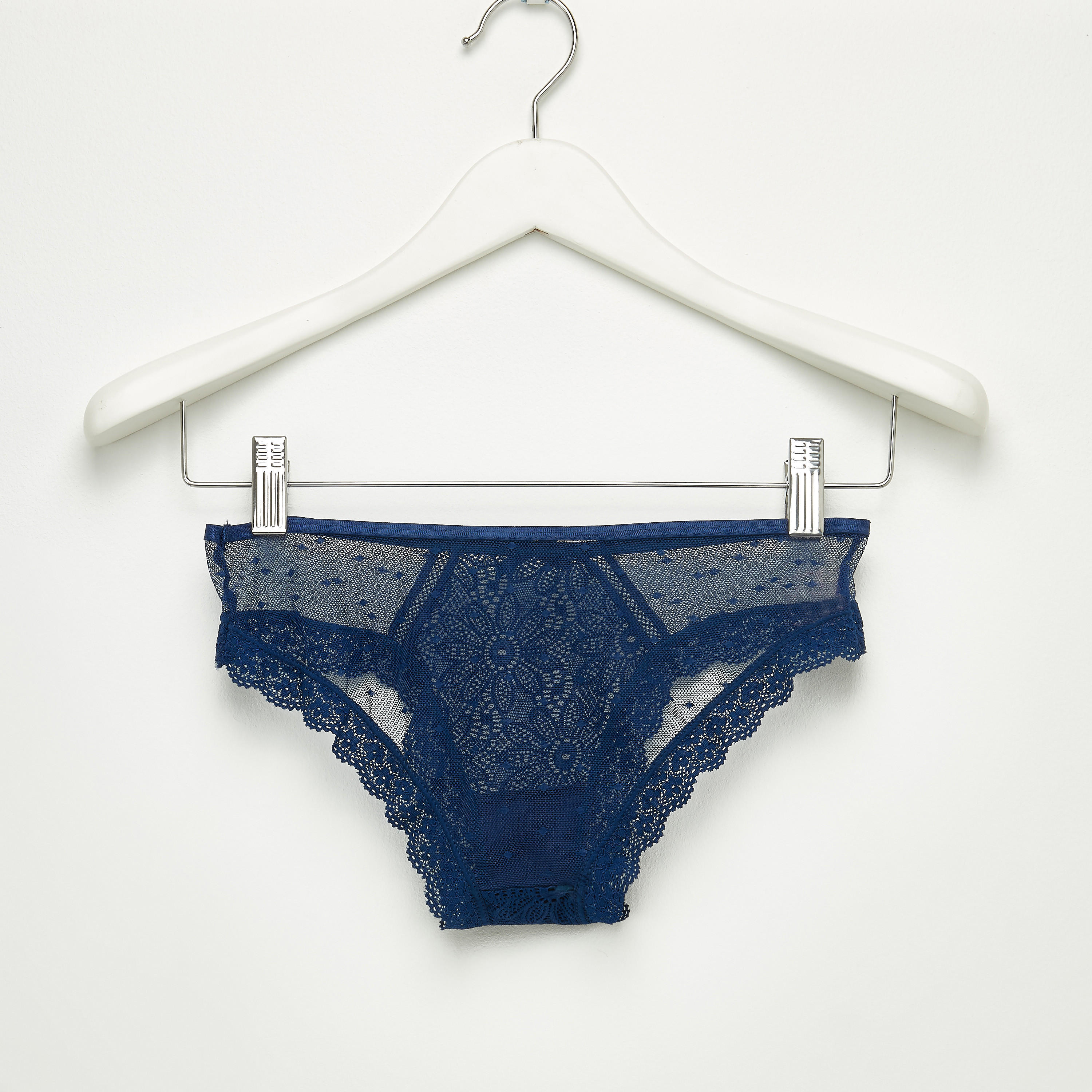 ملابس داخلية بيكيني من الدانتيل بخصر مطّاطي-women-clothing-lingerie-panties-image-2