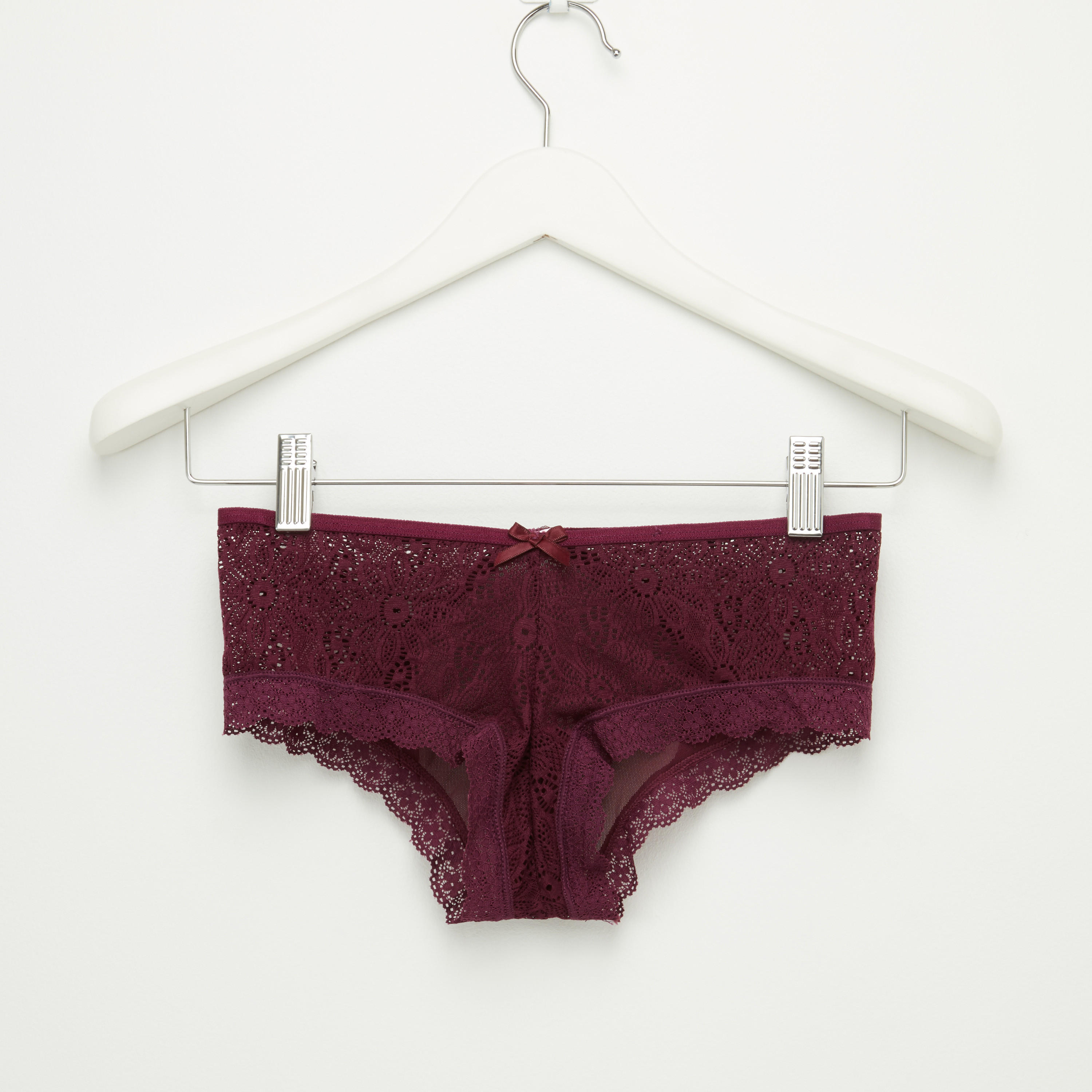سراويل بيكيني بخصر مطّاطي وتفاصيل دانتيل-women-clothing-lingerie-panties-image-2