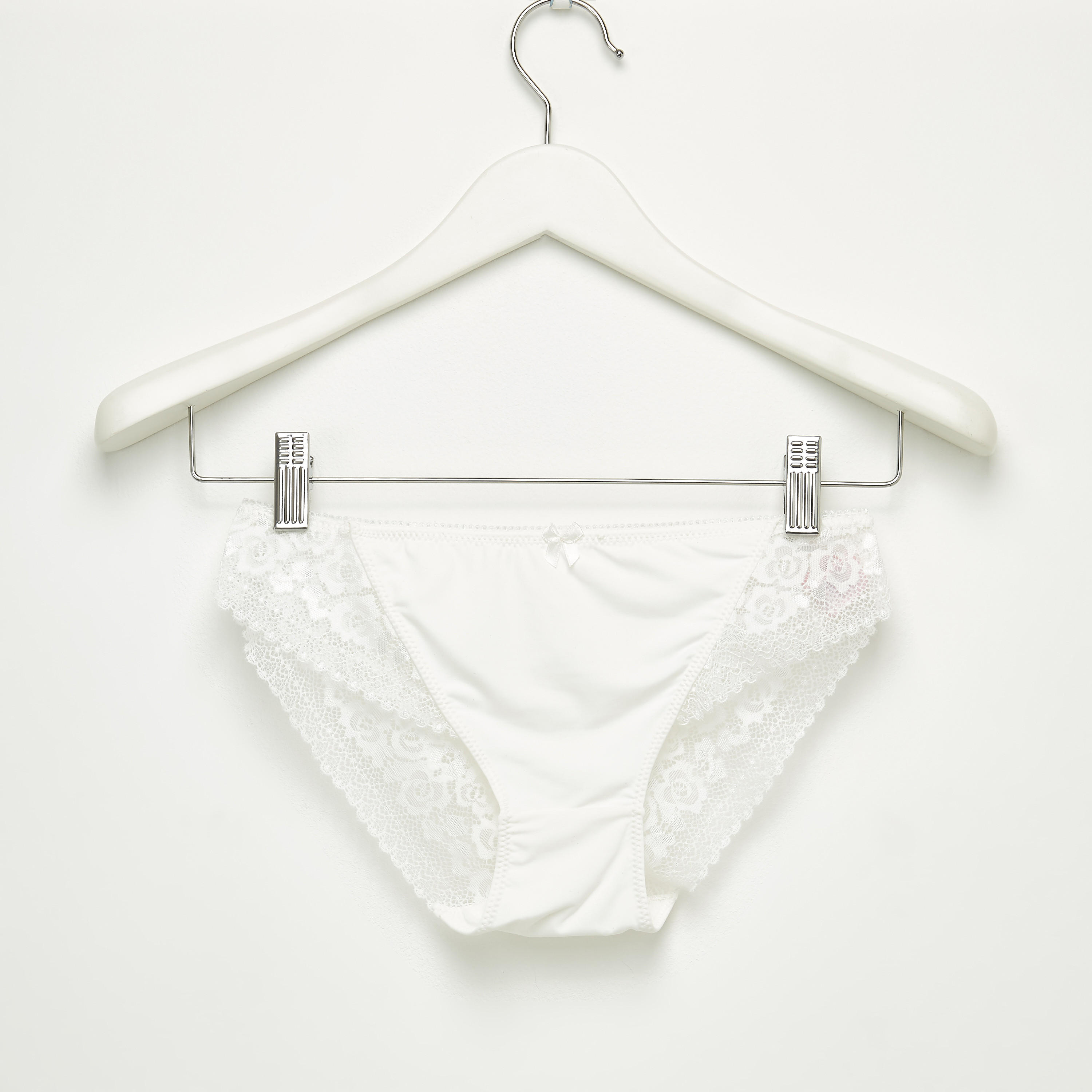 ملابس داخلية بيكيني من الدانتيل بخصر مطّاطي-women-clothing-lingerie-panties-image-1