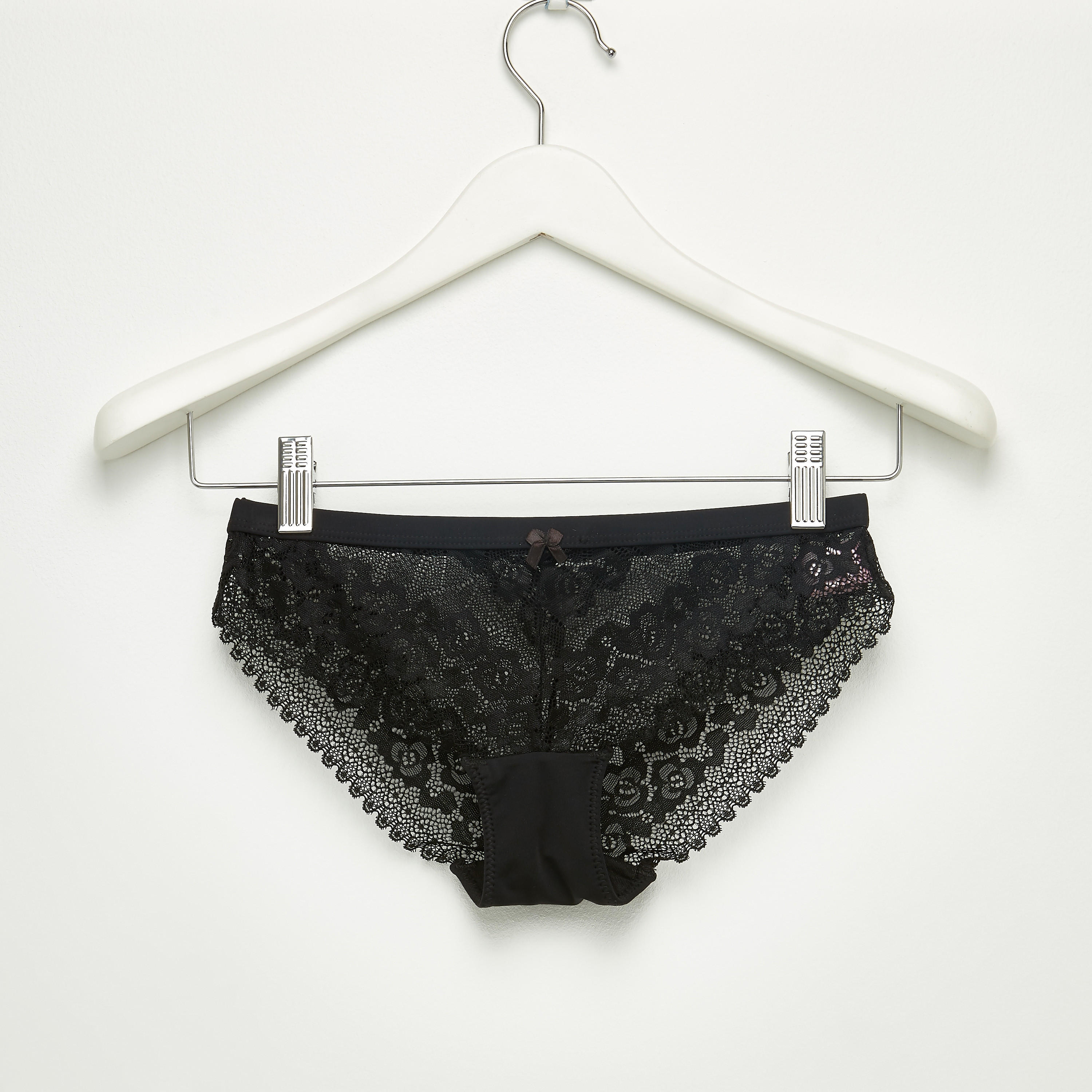 ملابس داخلية بيكيني من الدانتيل بخصر مطّاطي-women-clothing-lingerie-panties-image-1