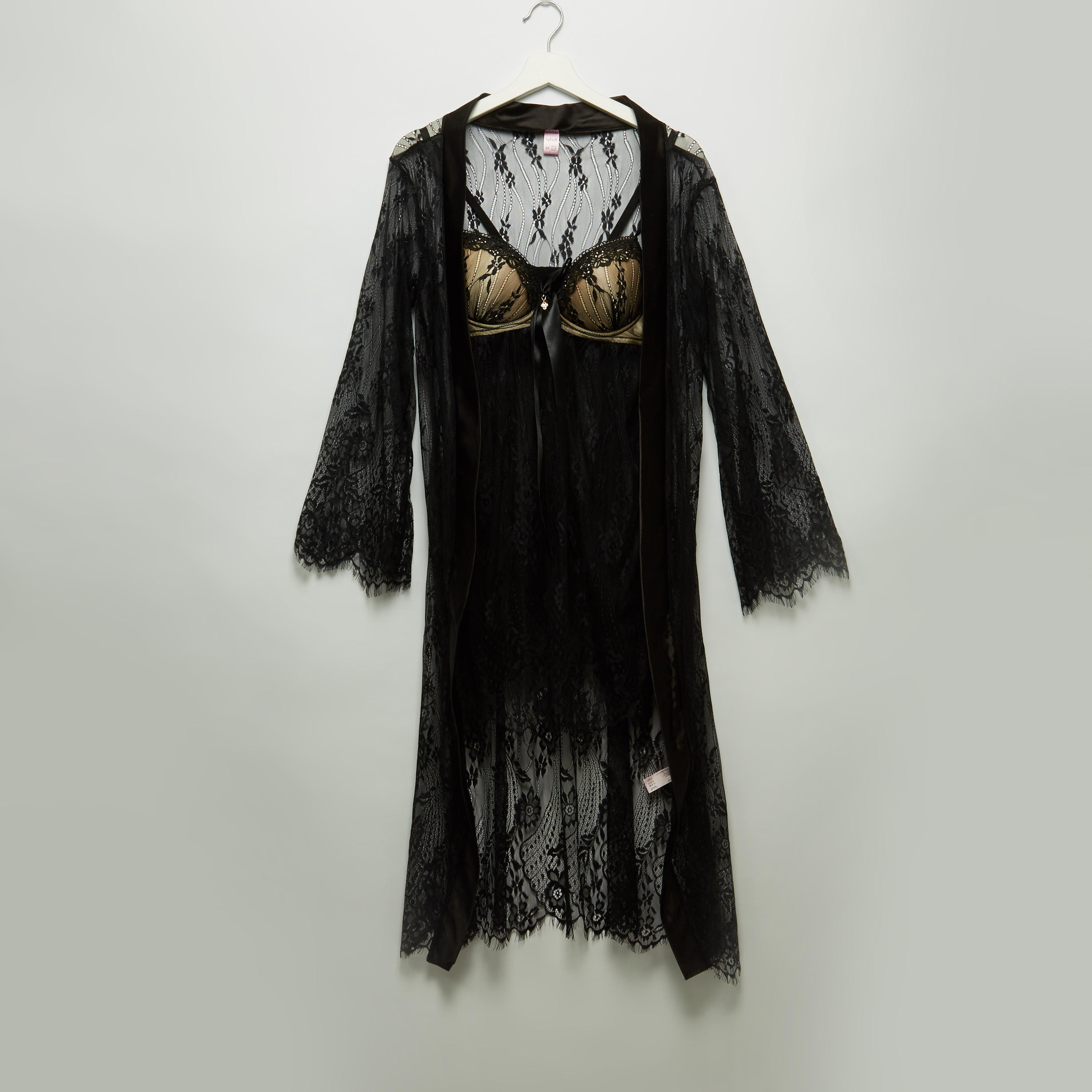 طقم ملابس نوم دانتيل من 3 قطع-women-clothing-nightwear-nighties-image-2