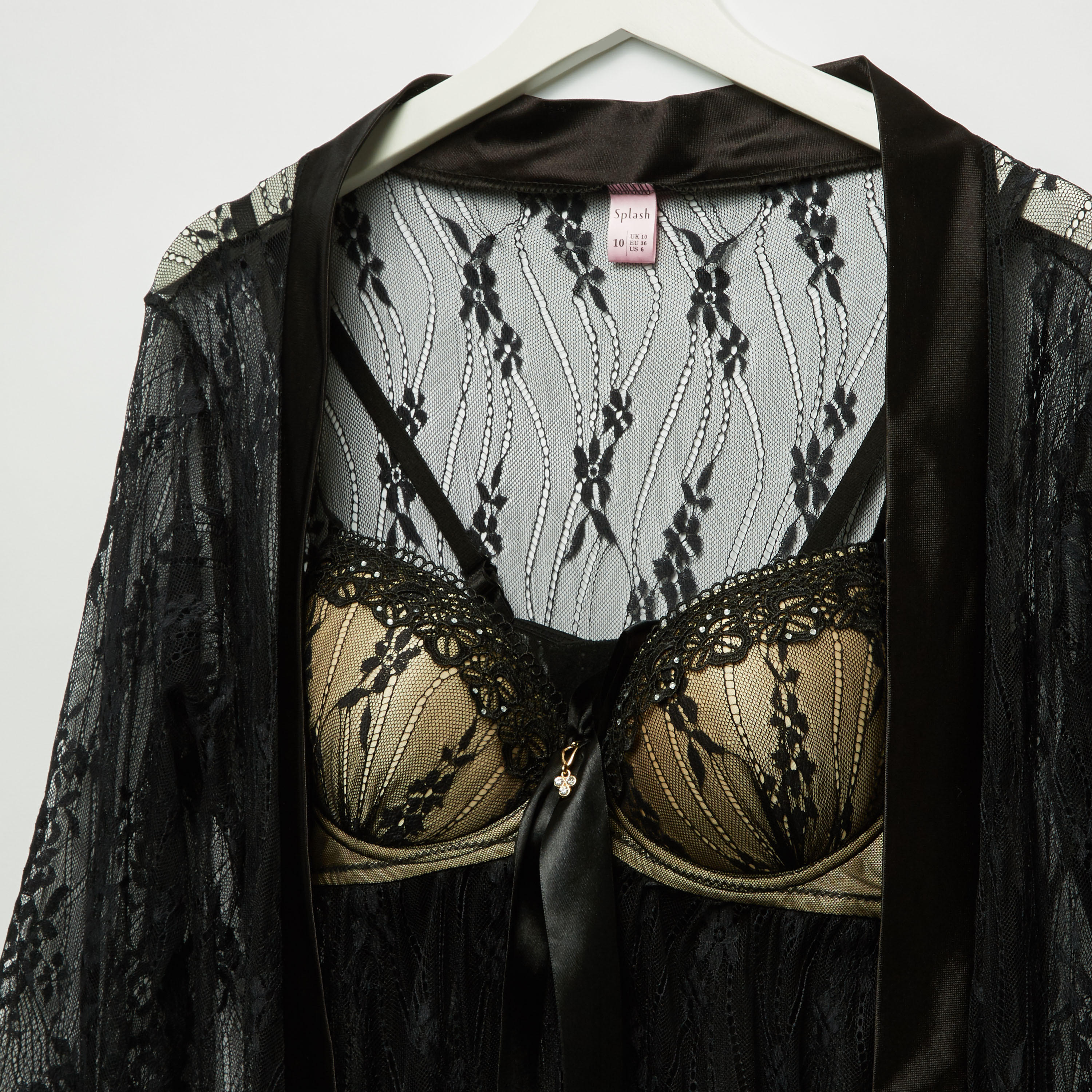 طقم ملابس نوم دانتيل من 3 قطع-women-clothing-nightwear-nighties-image-3