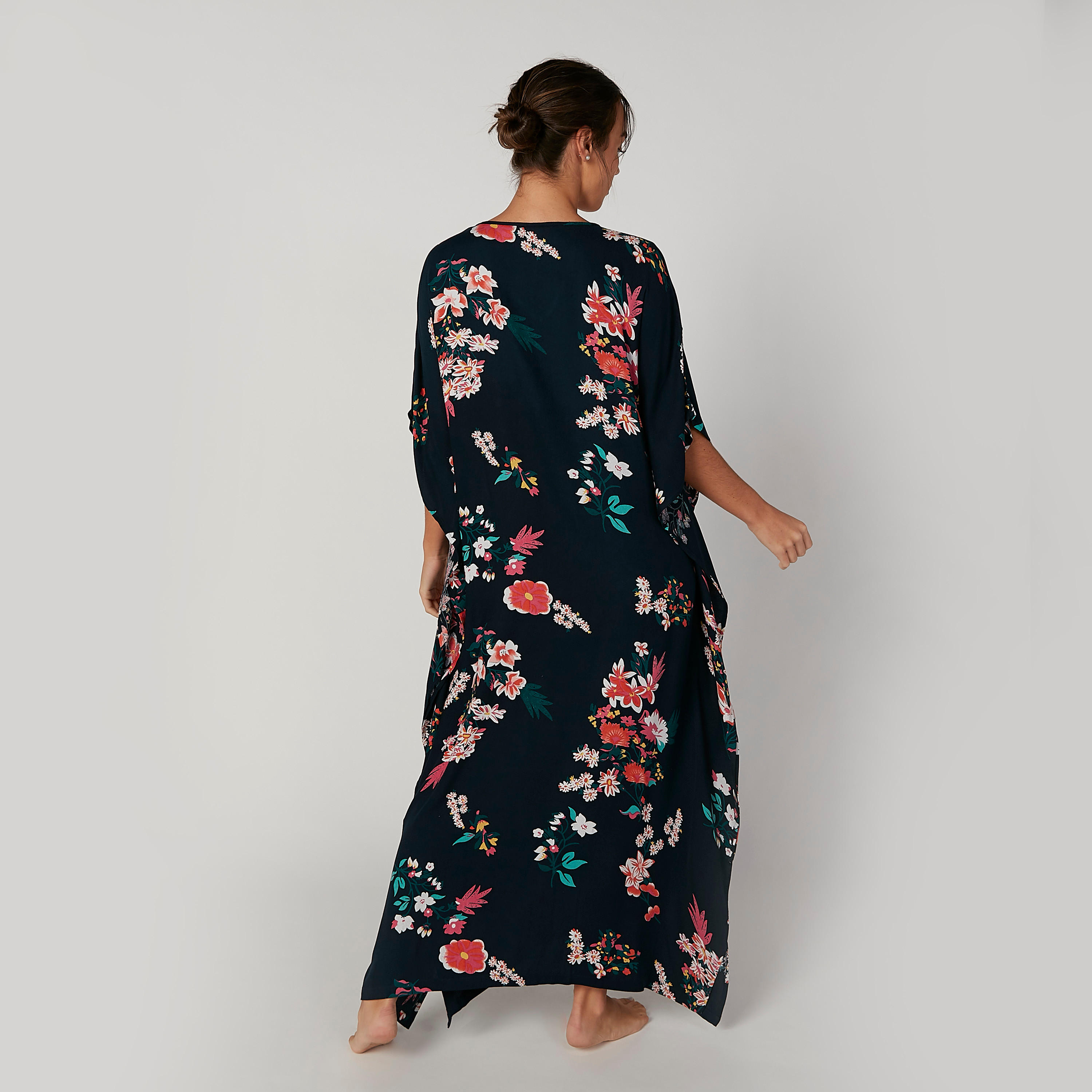 Printed Maxi Kaftan Dress with V-neck-women-clothing-nightwear-nighties-image-2