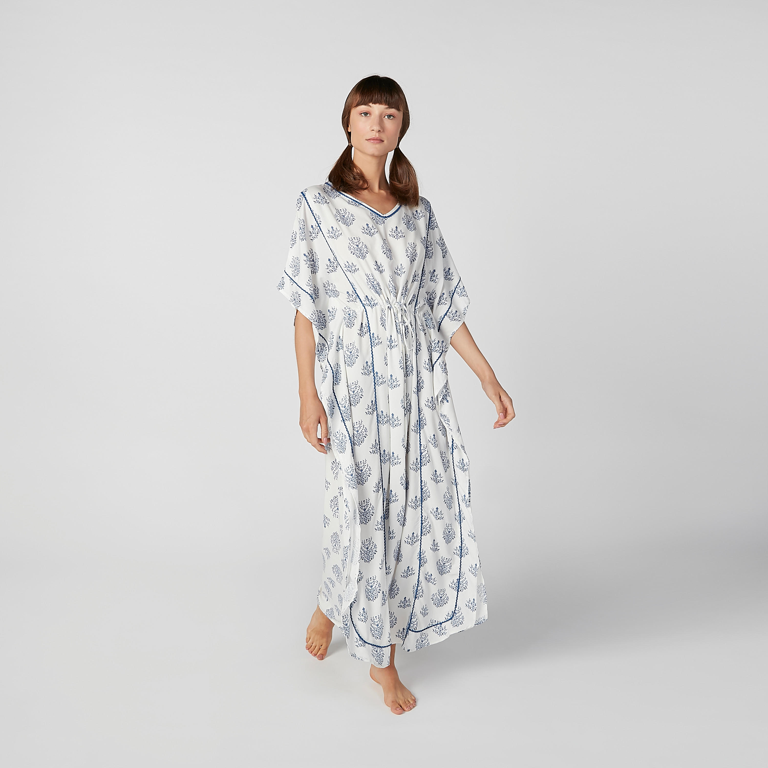 فستان سهرة بأكمام متصلة وأربطة وطبعات-women-clothing-nightwear-nighties-image-2