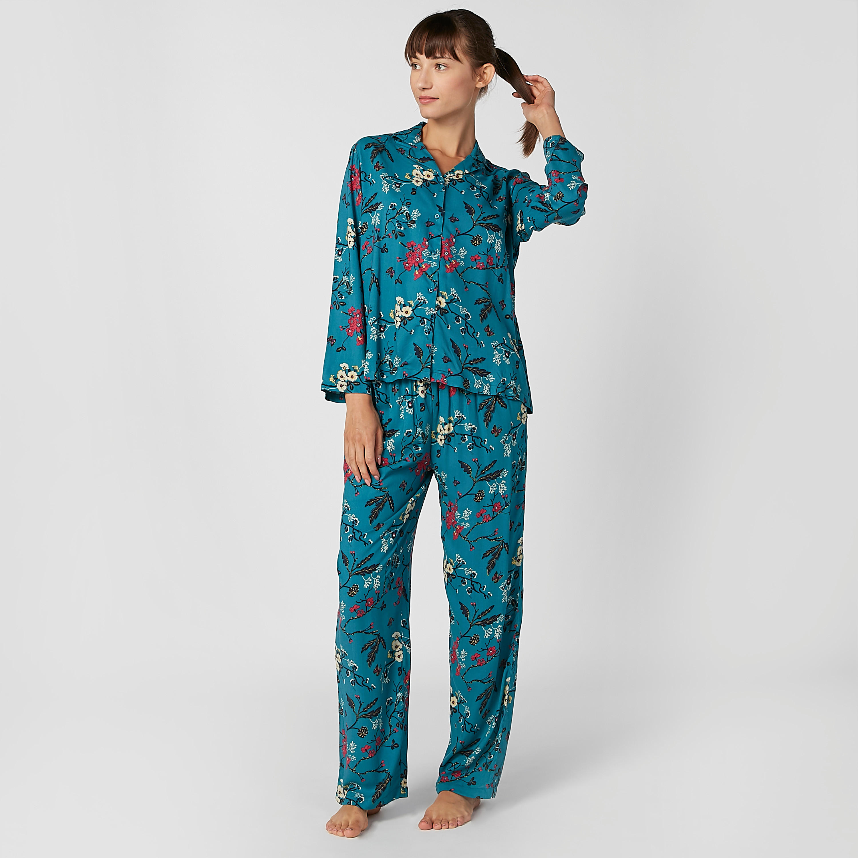 Printed Long Sleeves Shirt and Full Length Pyjama Set-women-clothing-nightwear-pyjamas-longsets-image-5