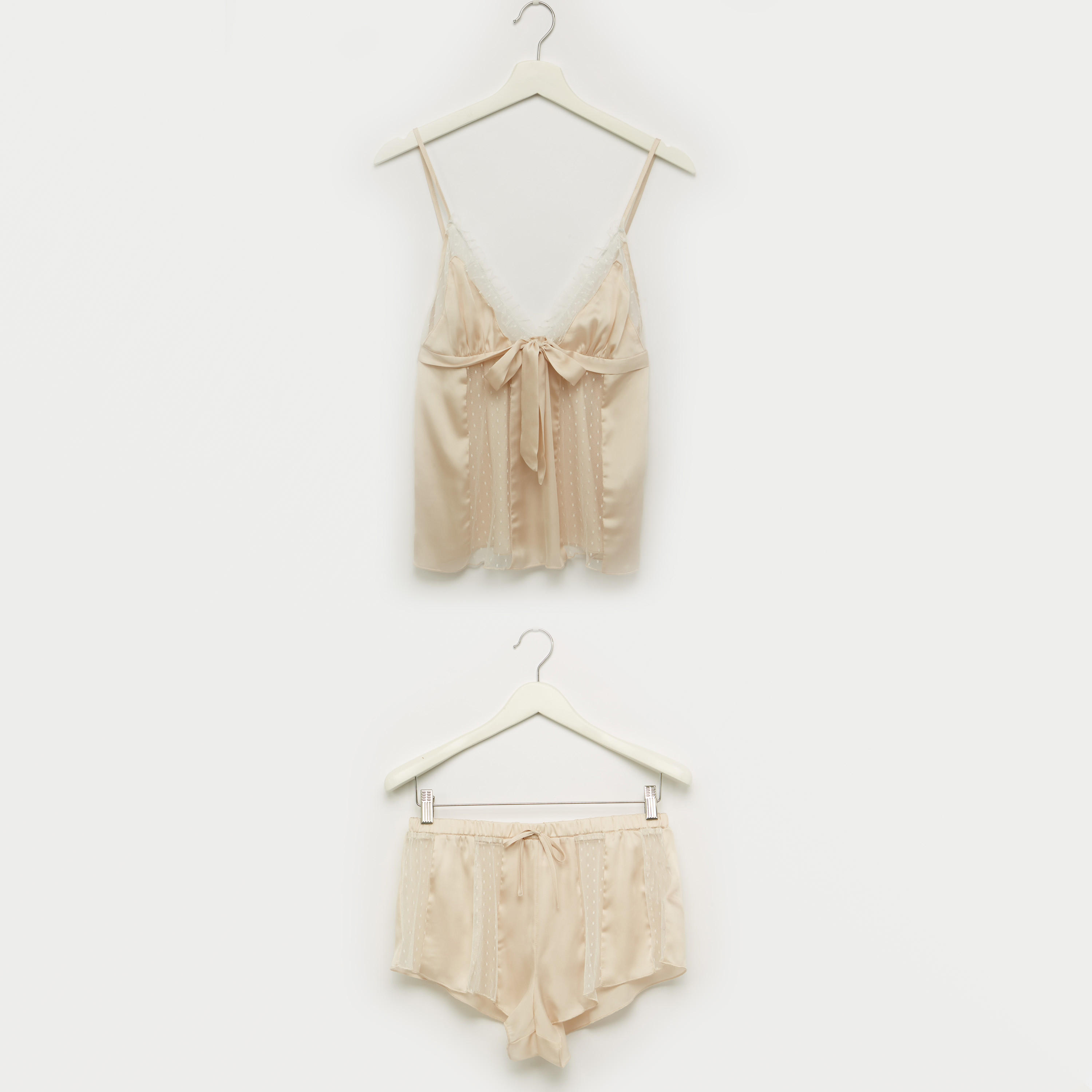 Lace Detail Sleeveless Top with Shorts-women-clothing-nightwear-pyjamas-longsets-image-1