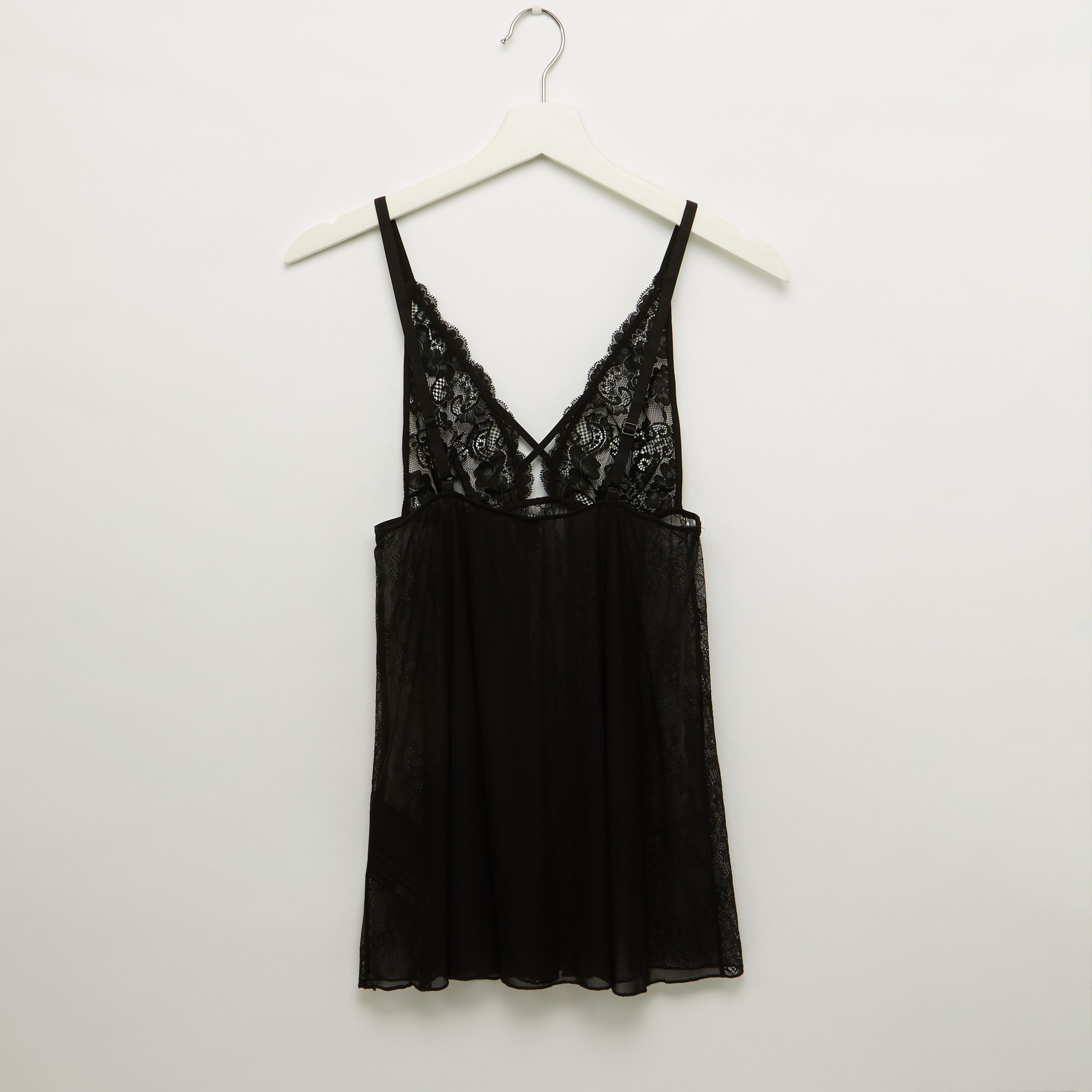 بيبي دول دانتيل دون أكمام مع ثونج-women-clothing-lingerie-babydollsandbodysuits-image-4