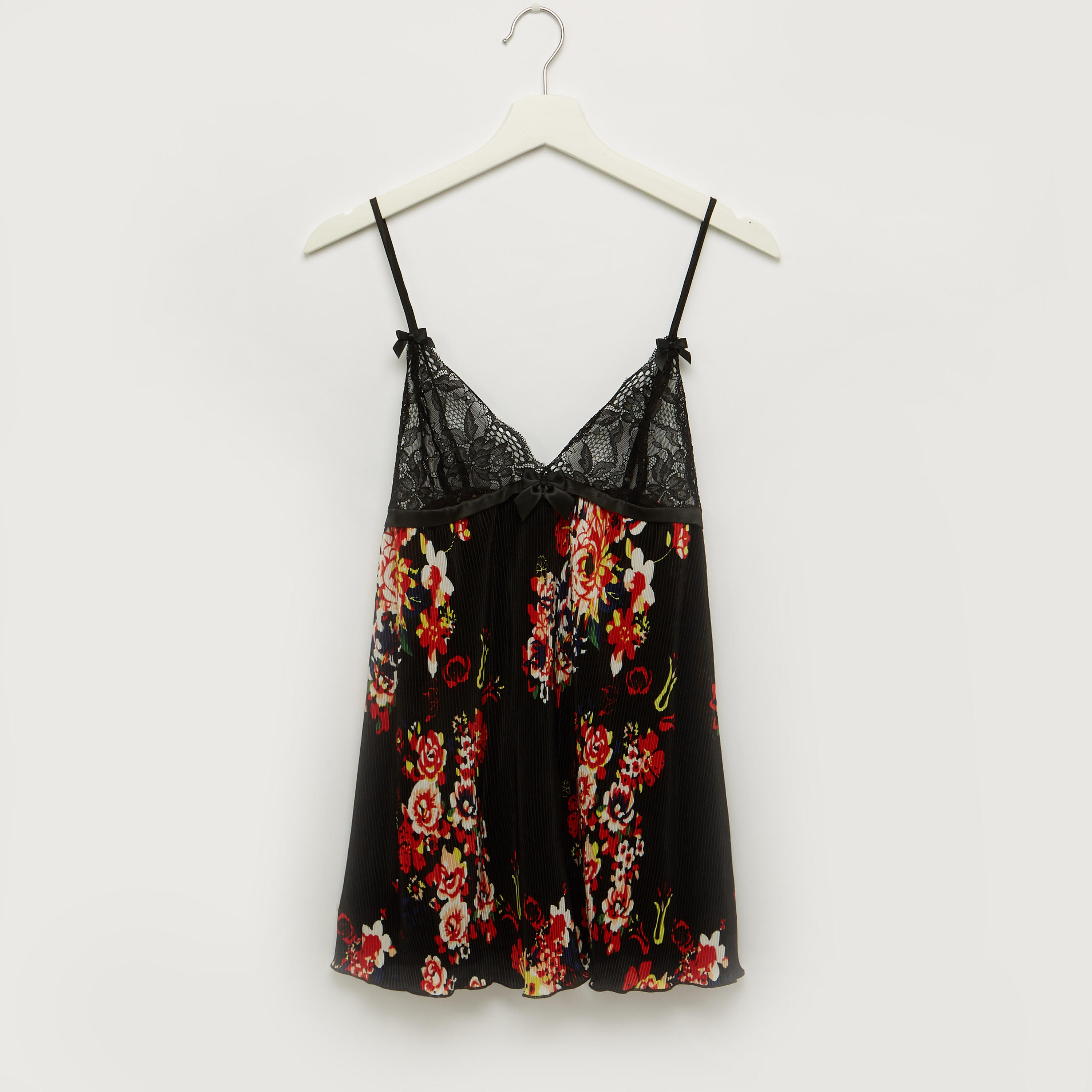 Printed Babydoll with Thongs-women-clothing-lingerie-babydollsandbodysuits-image-2