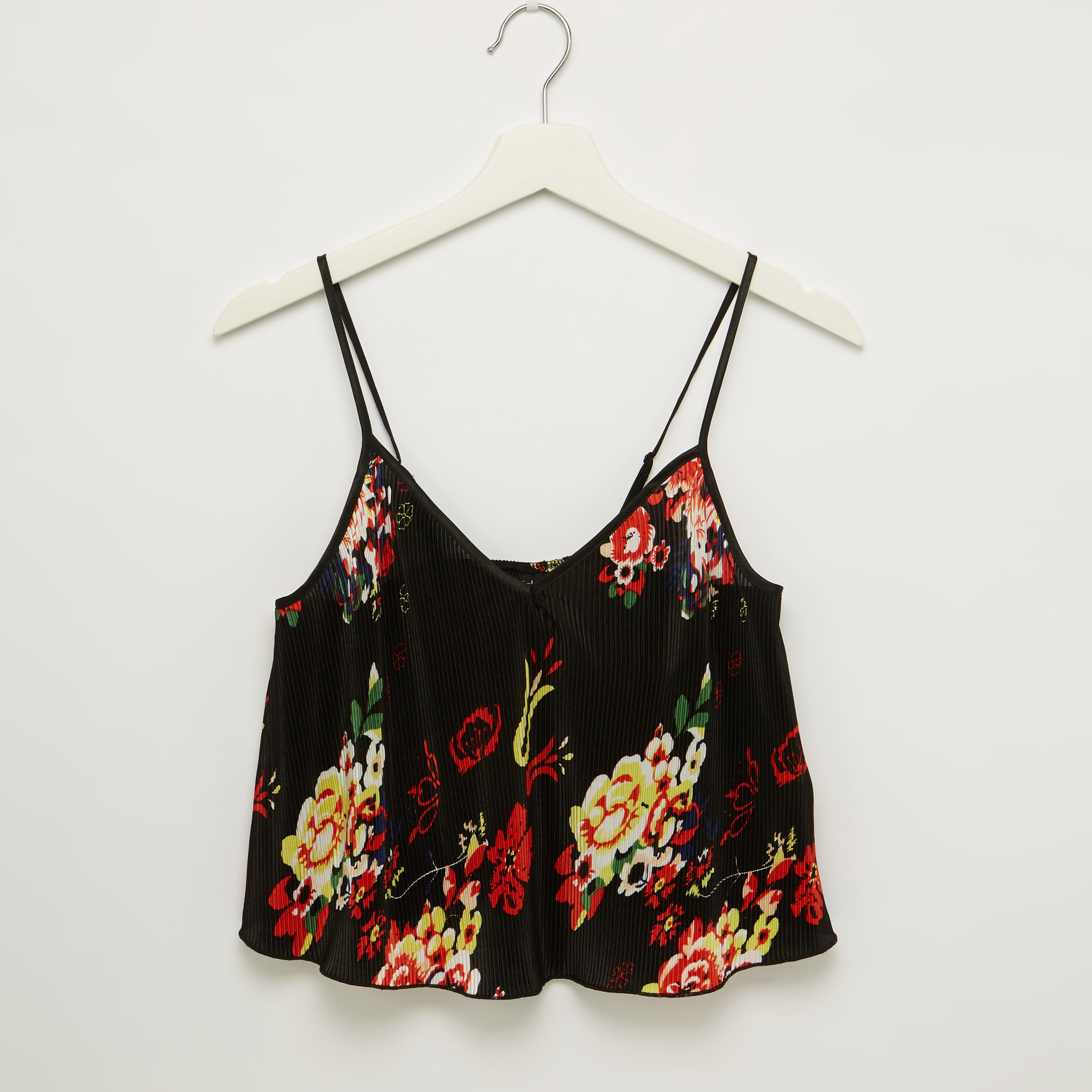 Printed Sleeveless V-neck Top with Shorts-women-clothing-nightwear-pyjamas-longsets-image-2