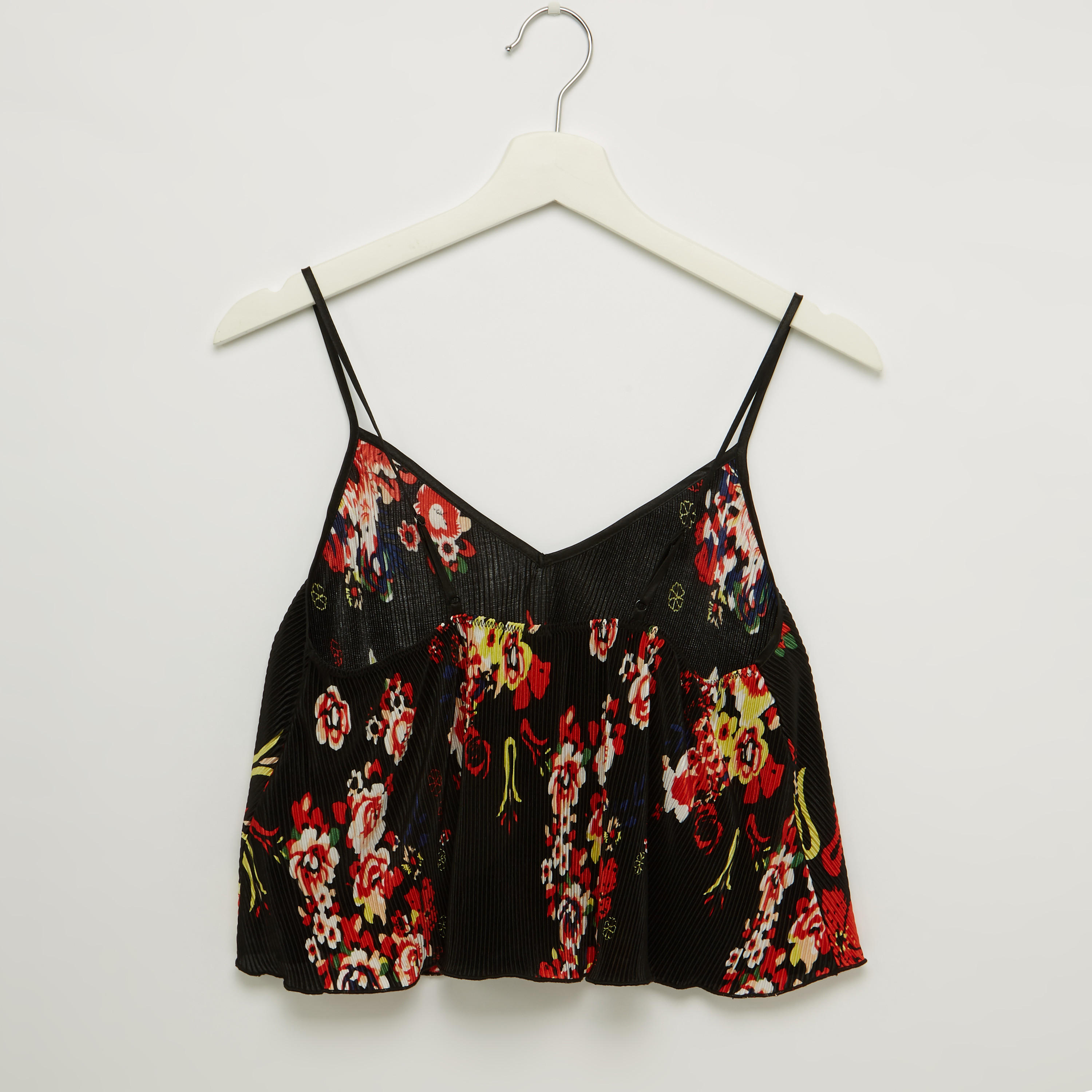 Printed Sleeveless V-neck Top with Shorts-women-clothing-nightwear-pyjamas-longsets-image-4