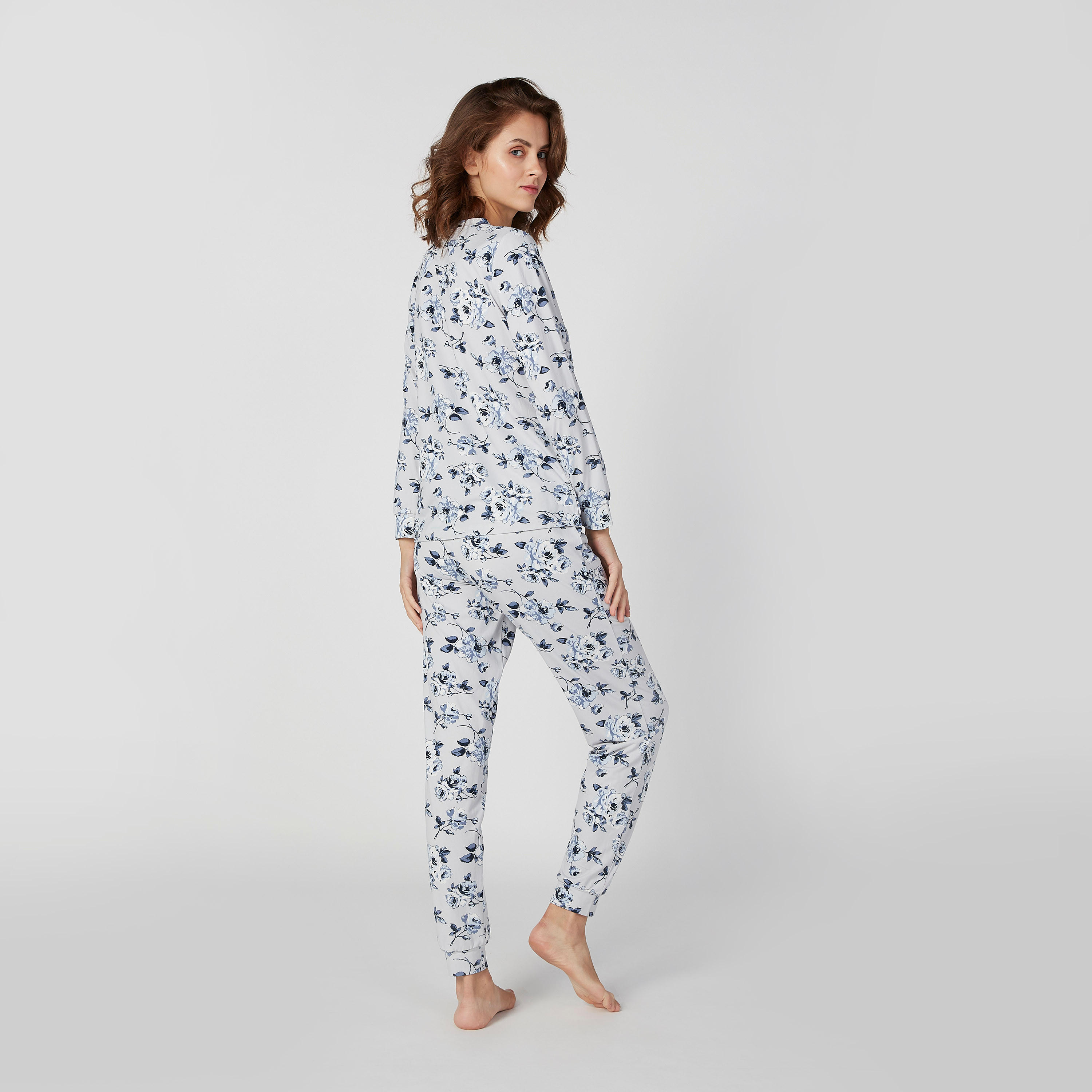 Printed Long Sleeves T-shirt with Full Length Jog Pants-women-clothing-nightwear-pyjamas-longsets-image-2