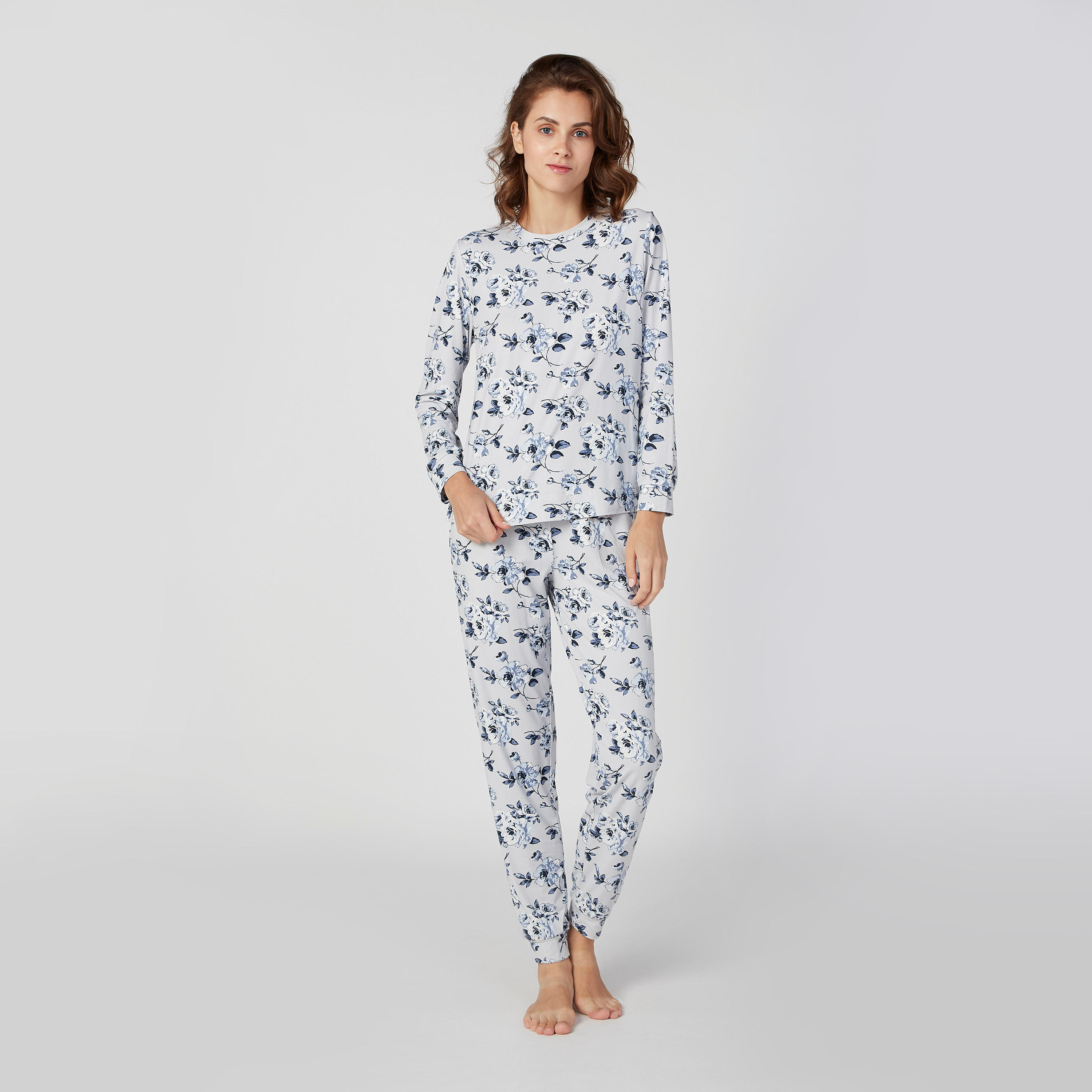 Printed Long Sleeves T-shirt with Full Length Jog Pants-women-clothing-nightwear-pyjamas-longsets-image-3