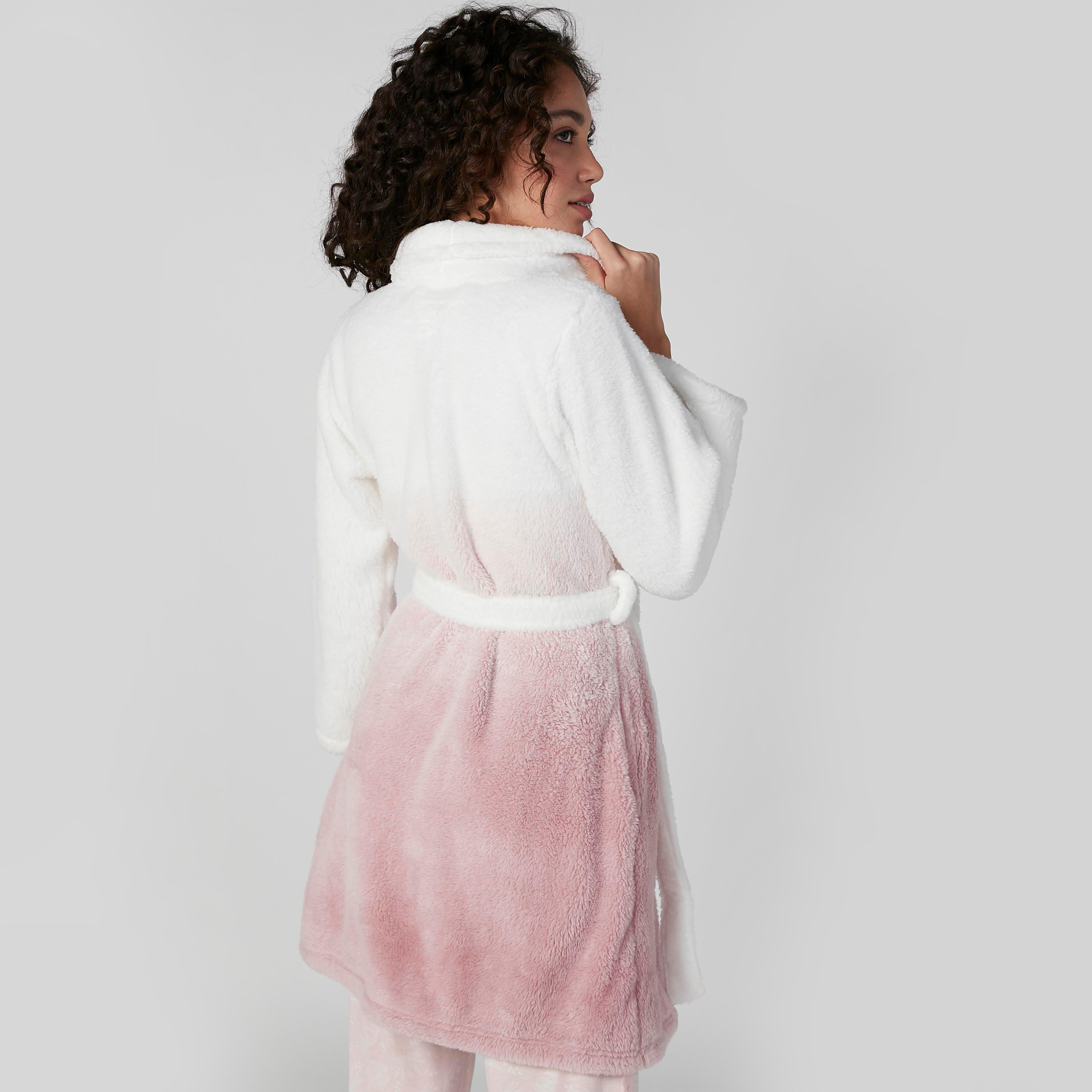 روب بارز الملمس بأكمام طويلة وأربطة-women-clothing-nightwear-robes-image-4