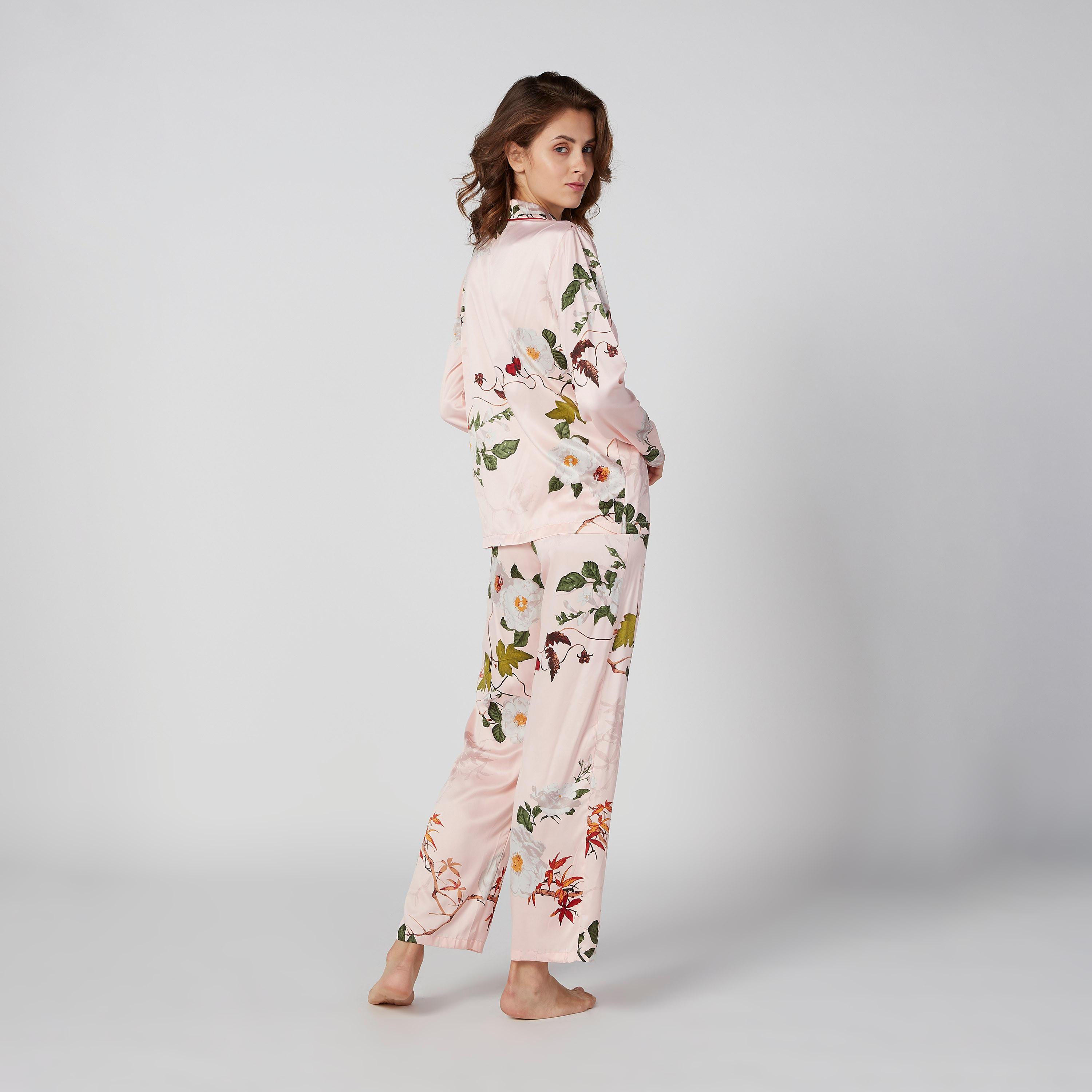 Printed Long Sleeves Shirt with Full Length Pyjama Set-women-clothing-nightwear-pyjamas-longsets-image-2