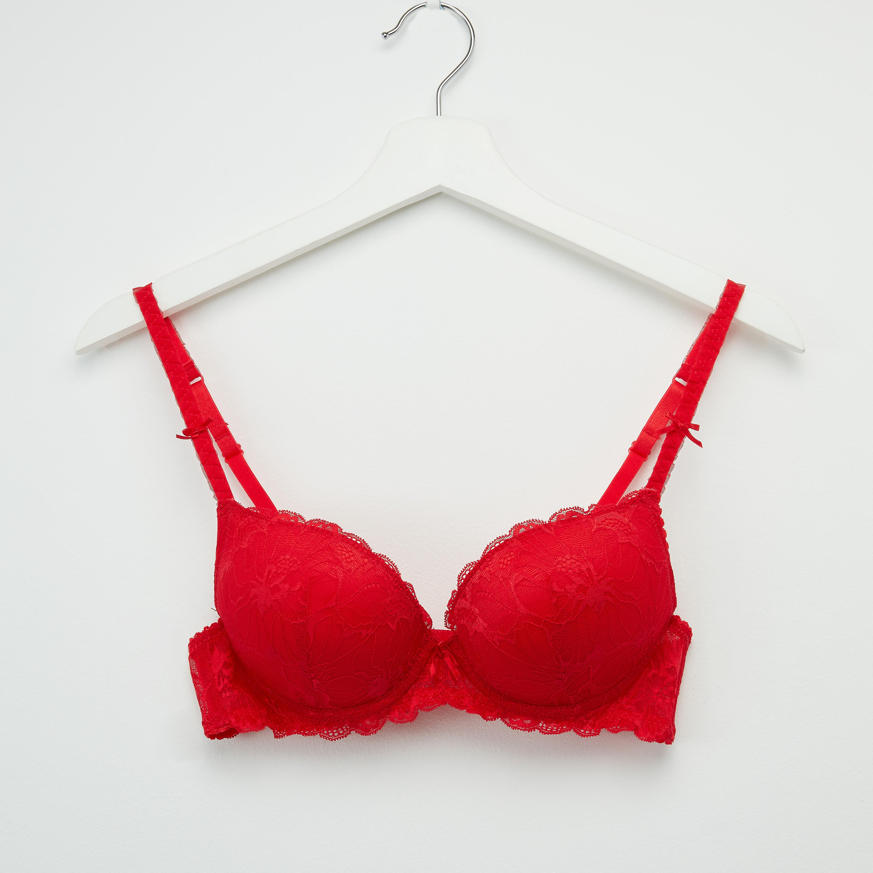 طقم سراويل داخلية وصدريّة ديمي مبطّنة بتفاصيل دانتيل-women-clothing-lingerie-lingeriesets-image-4