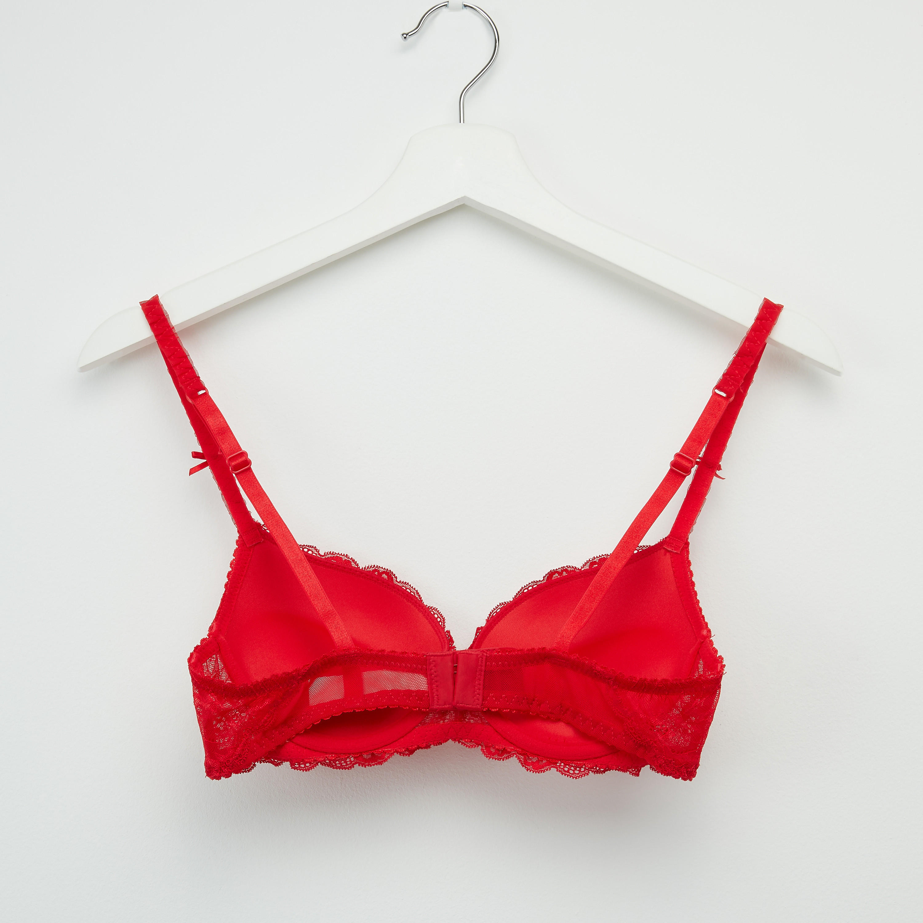 طقم سراويل داخلية وصدريّة ديمي مبطّنة بتفاصيل دانتيل-women-clothing-lingerie-lingeriesets-image-3