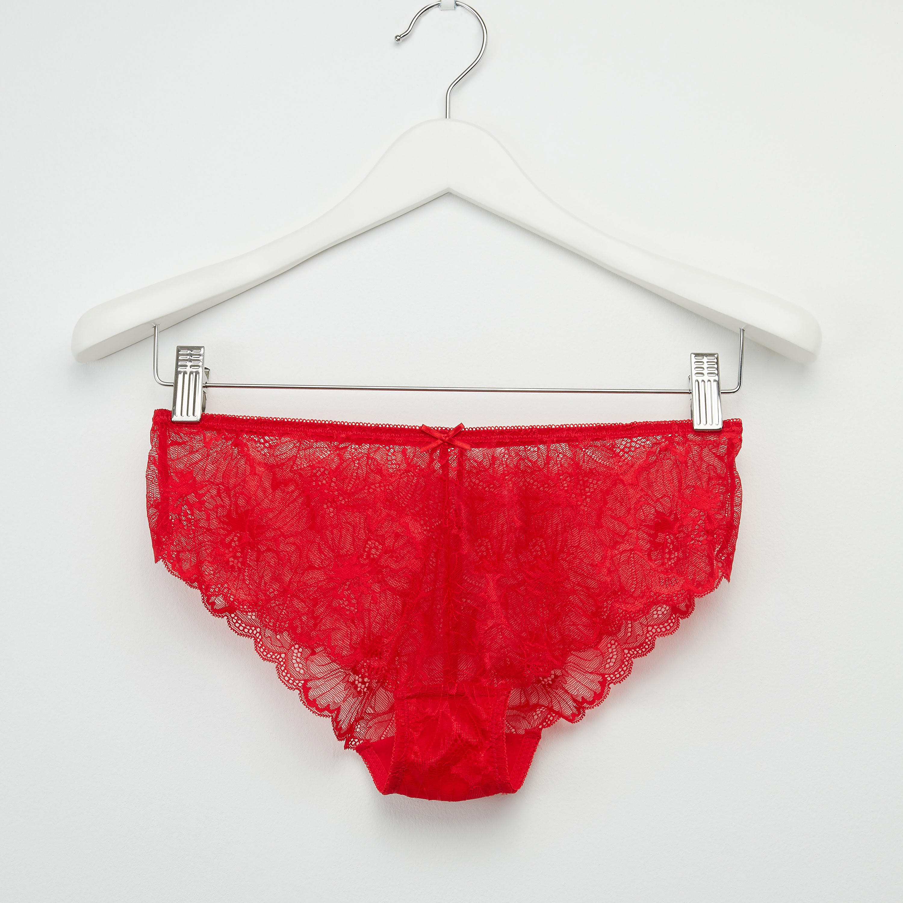 طقم سراويل داخلية وصدريّة ديمي مبطّنة بتفاصيل دانتيل-women-clothing-lingerie-lingeriesets-image-2