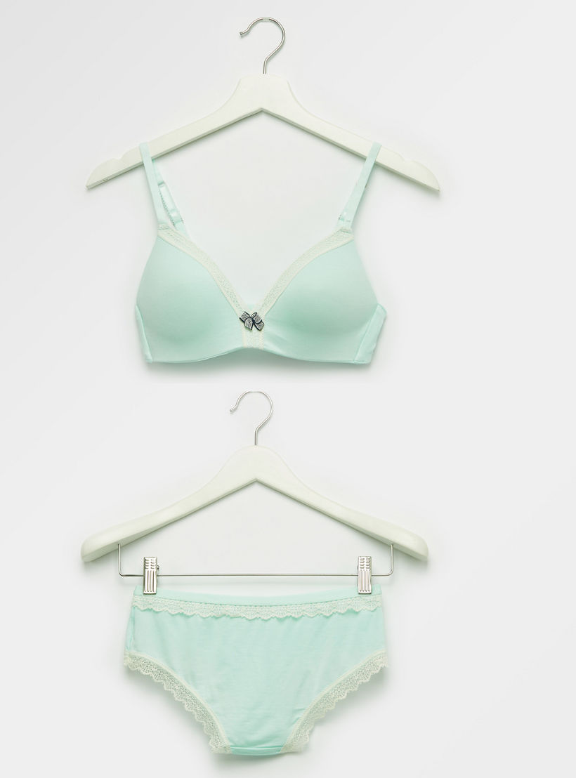 Lace Detail Padded Bra with Briefs-women-clothing-lingerie-lingeriesets-image-1