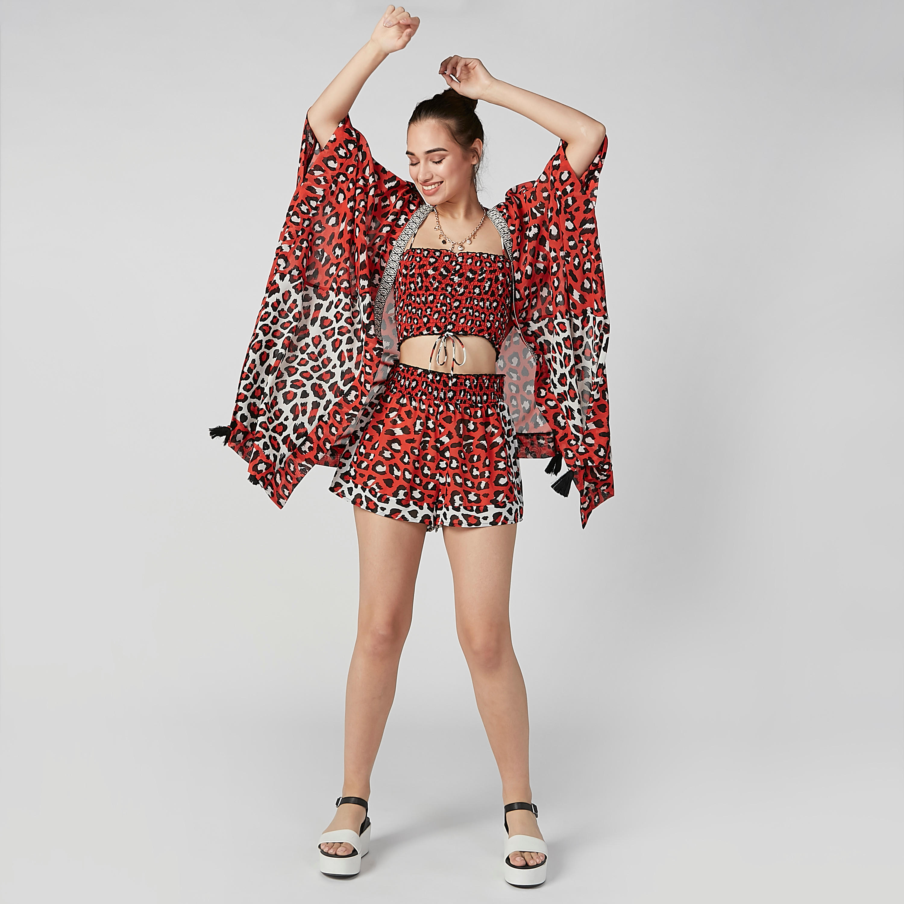 Animal Printed Kaftan Shrug with Tassels-women-winterwear-cardigansandjumpers-cardigans-image-2