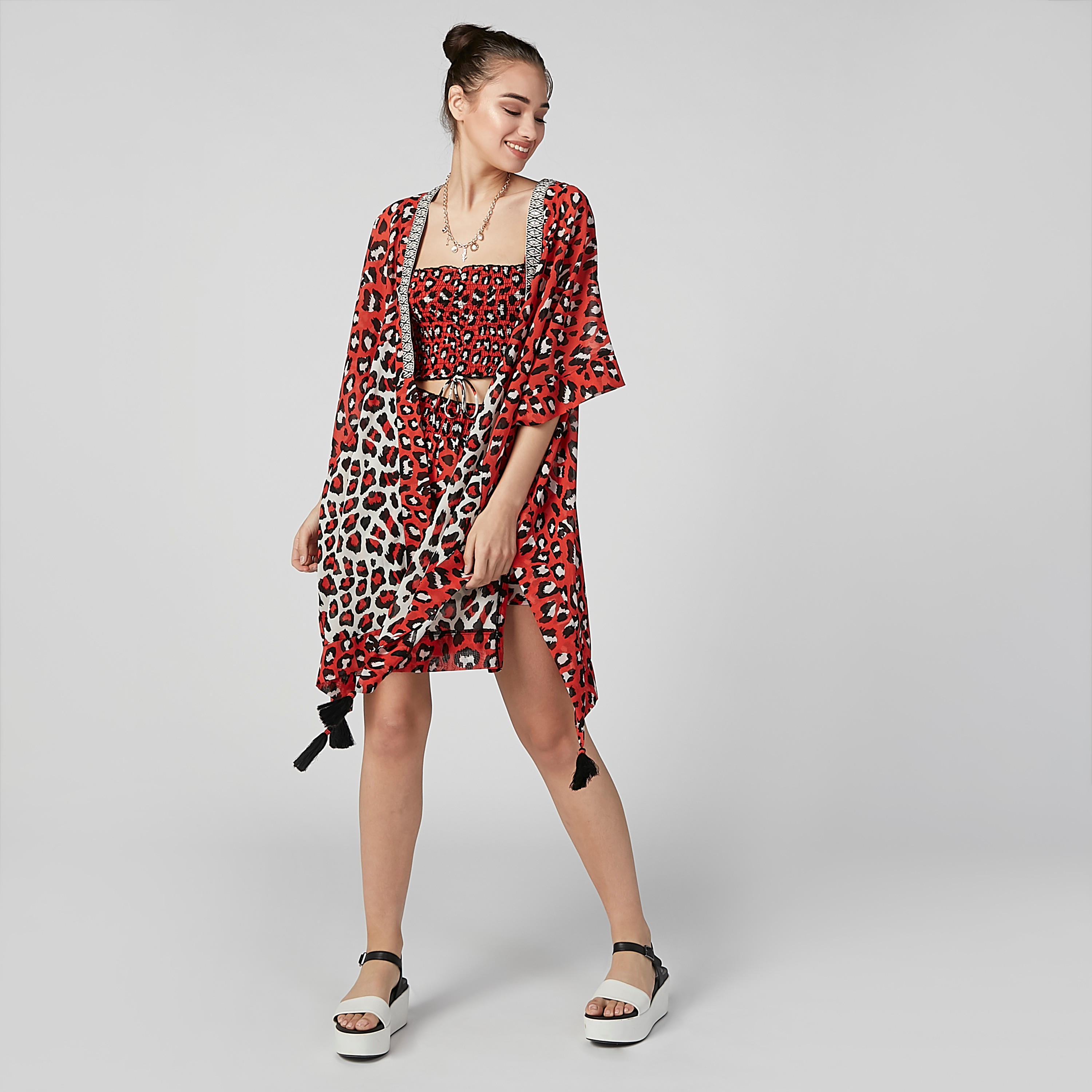 Animal Printed Kaftan Shrug with Tassels-women-winterwear-cardigansandjumpers-cardigans-image-3