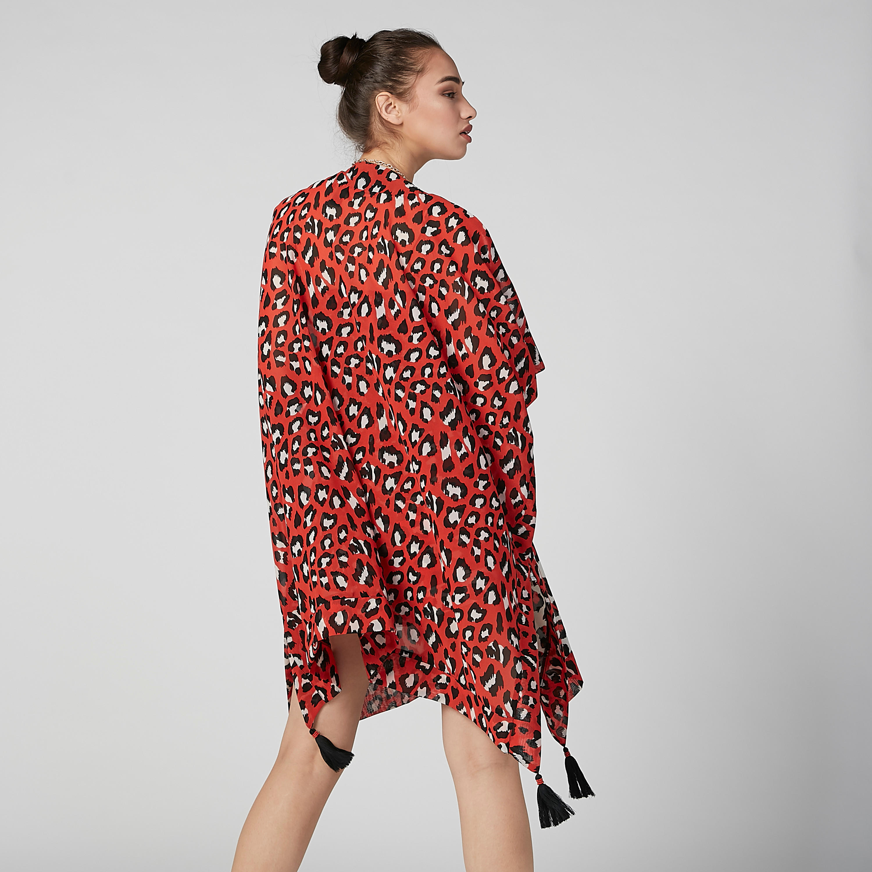 Animal Printed Kaftan Shrug with Tassels-women-winterwear-cardigansandjumpers-cardigans-image-5