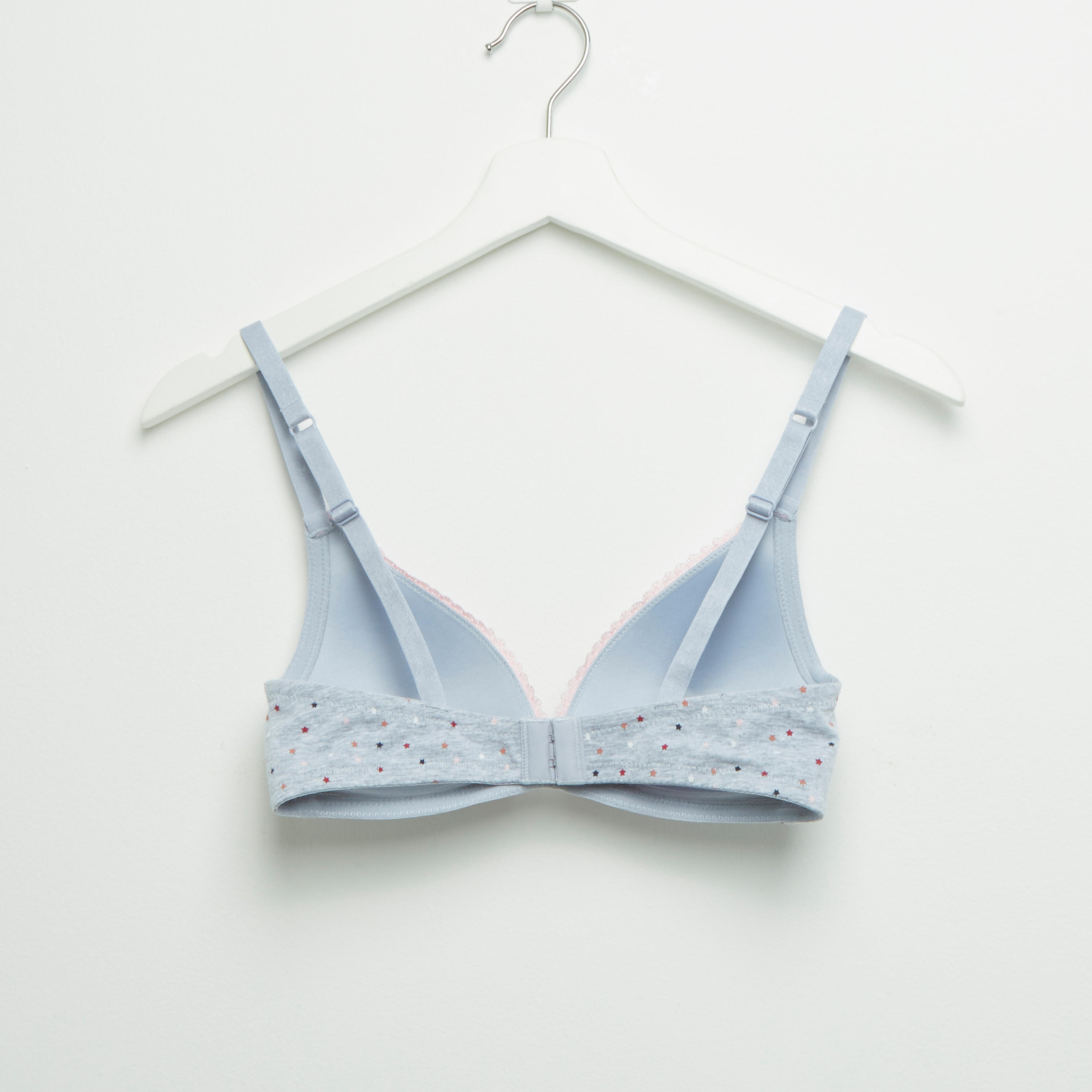 صدريّة تيشيرت بتفاصيل دانتيل وخطاف إغلاق - طقم من قطعتين-women-clothing-lingerie-bras-image-3