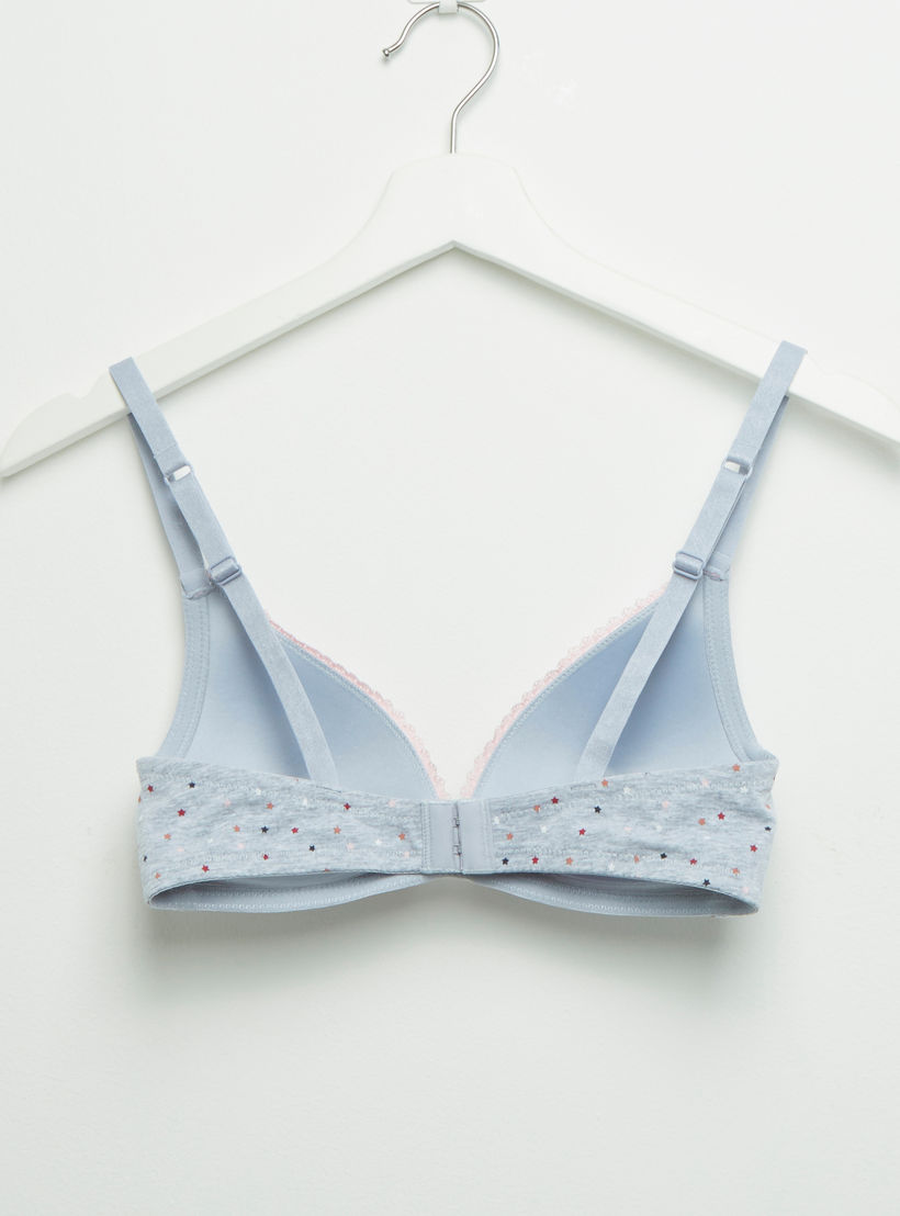 صدريّة تيشيرت بتفاصيل دانتيل وخطاف إغلاق - طقم من قطعتين-women-clothing-lingerie-bras-image-3