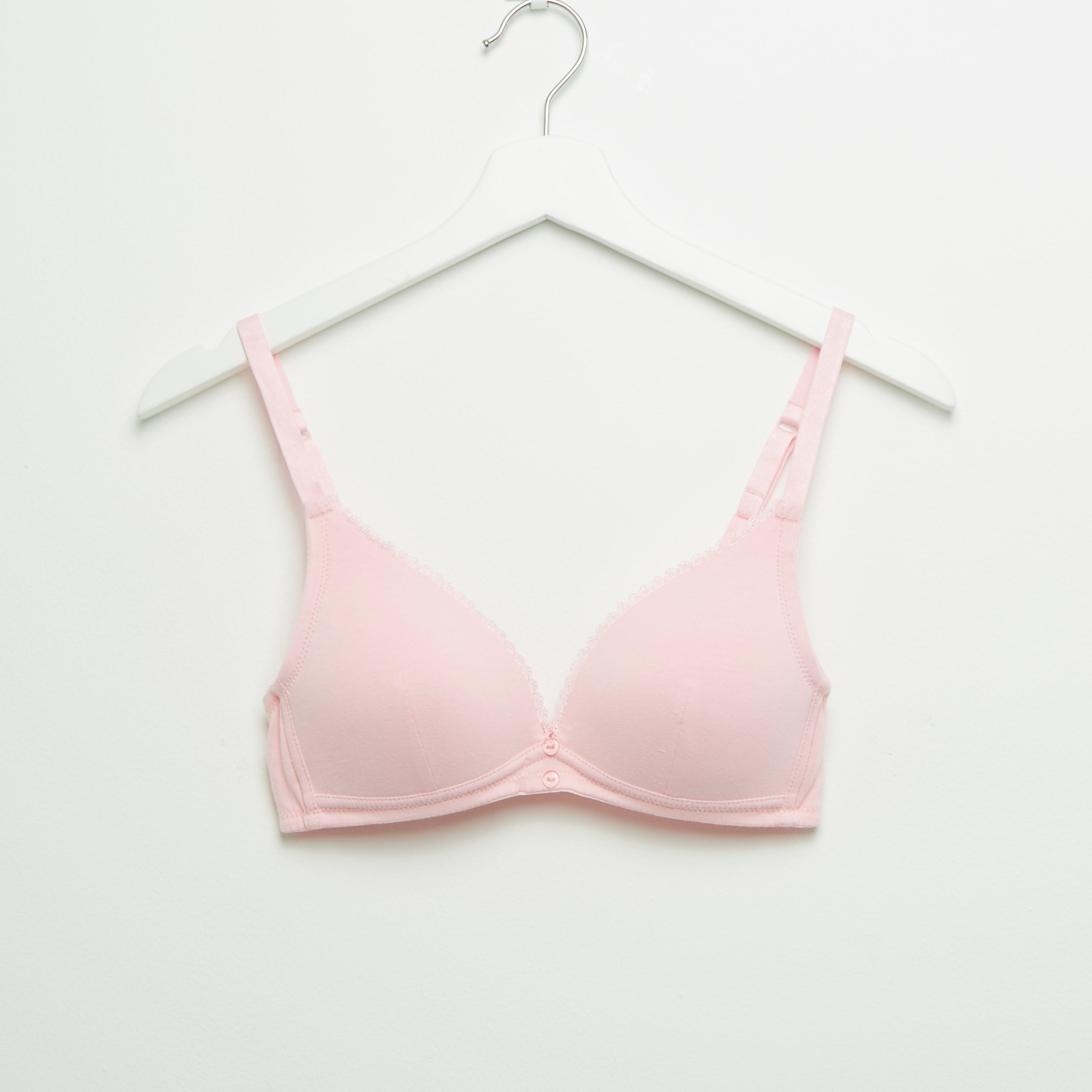 صدريّة تيشيرت بتفاصيل دانتيل وخطاف إغلاق - طقم من قطعتين-women-clothing-lingerie-bras-image-4