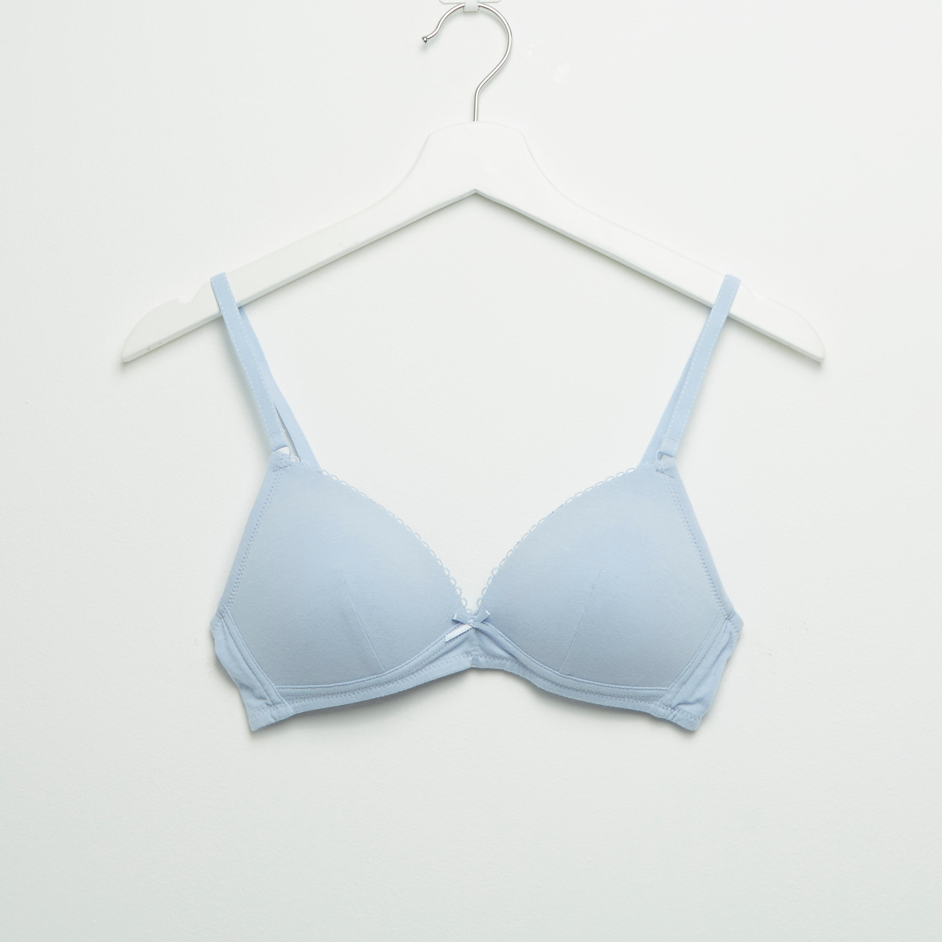 صدريّة تيشيرت مبطّنة بمشبك إغلاق ناعم - طقم من قطعتين-women-clothing-lingerie-bras-image-2