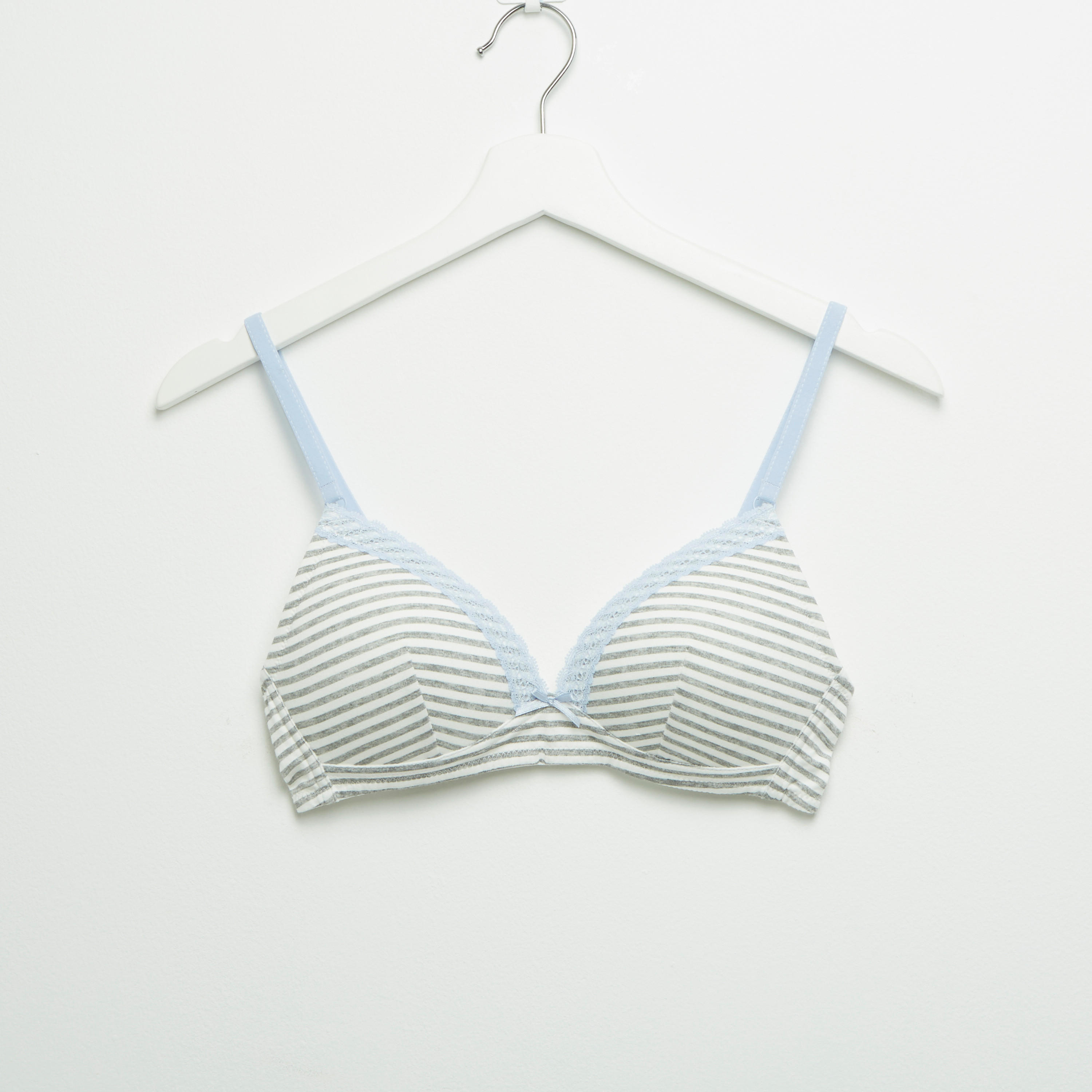 صدريّة تيشيرت مبطّنة بمشبك إغلاق ناعم - طقم من قطعتين-women-clothing-lingerie-bras-image-4
