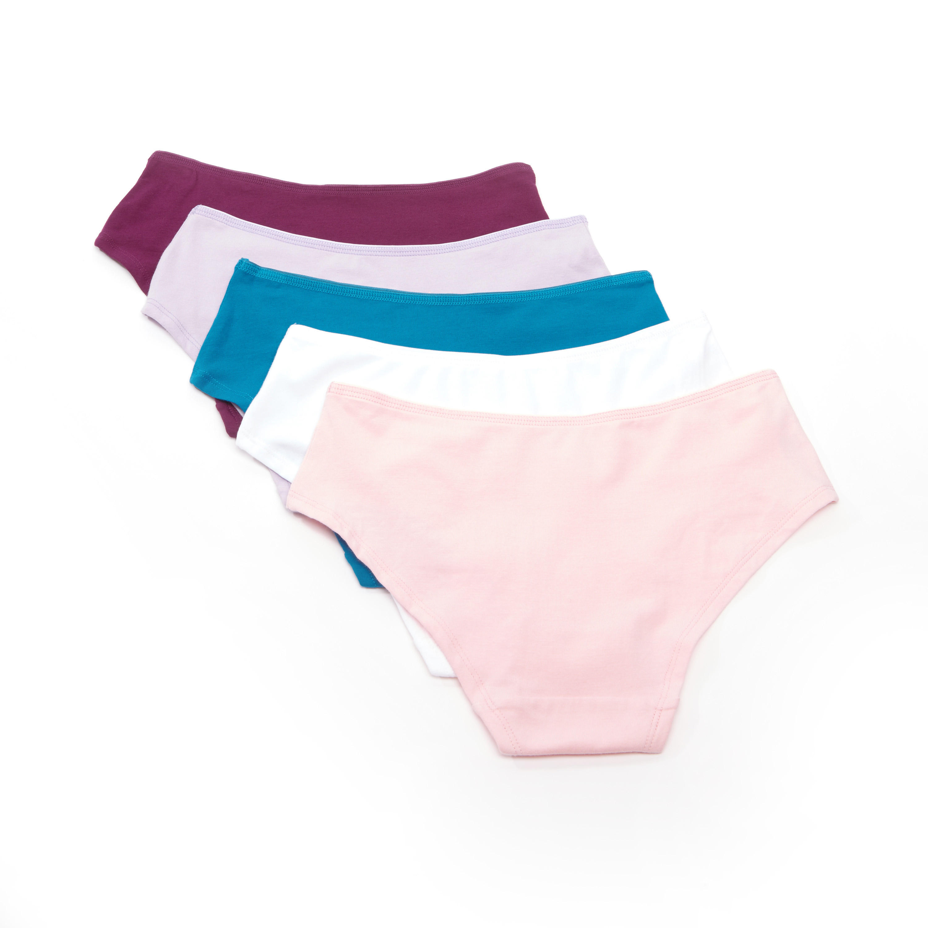 سراويل داخلية سادة بخصر مطاطي - طقم من 5 قطع-women-clothing-lingerie-panties-image-2