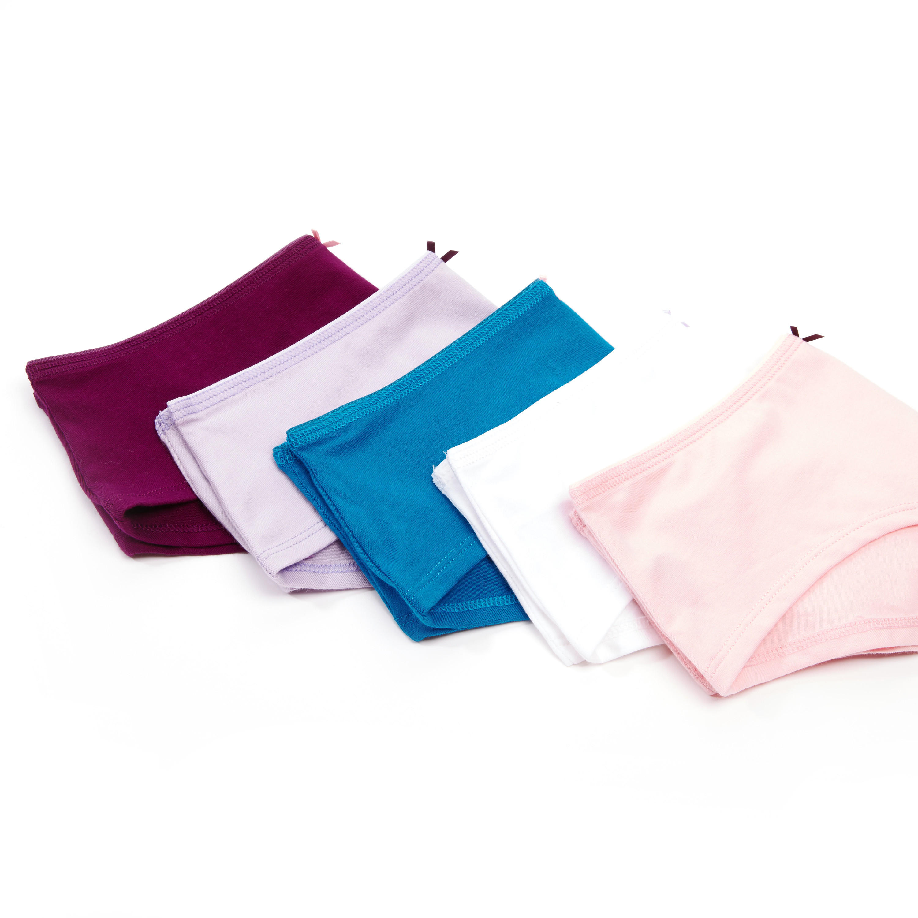 سراويل داخلية سادة بخصر مطاطي - طقم من 5 قطع-women-clothing-lingerie-panties-image-3