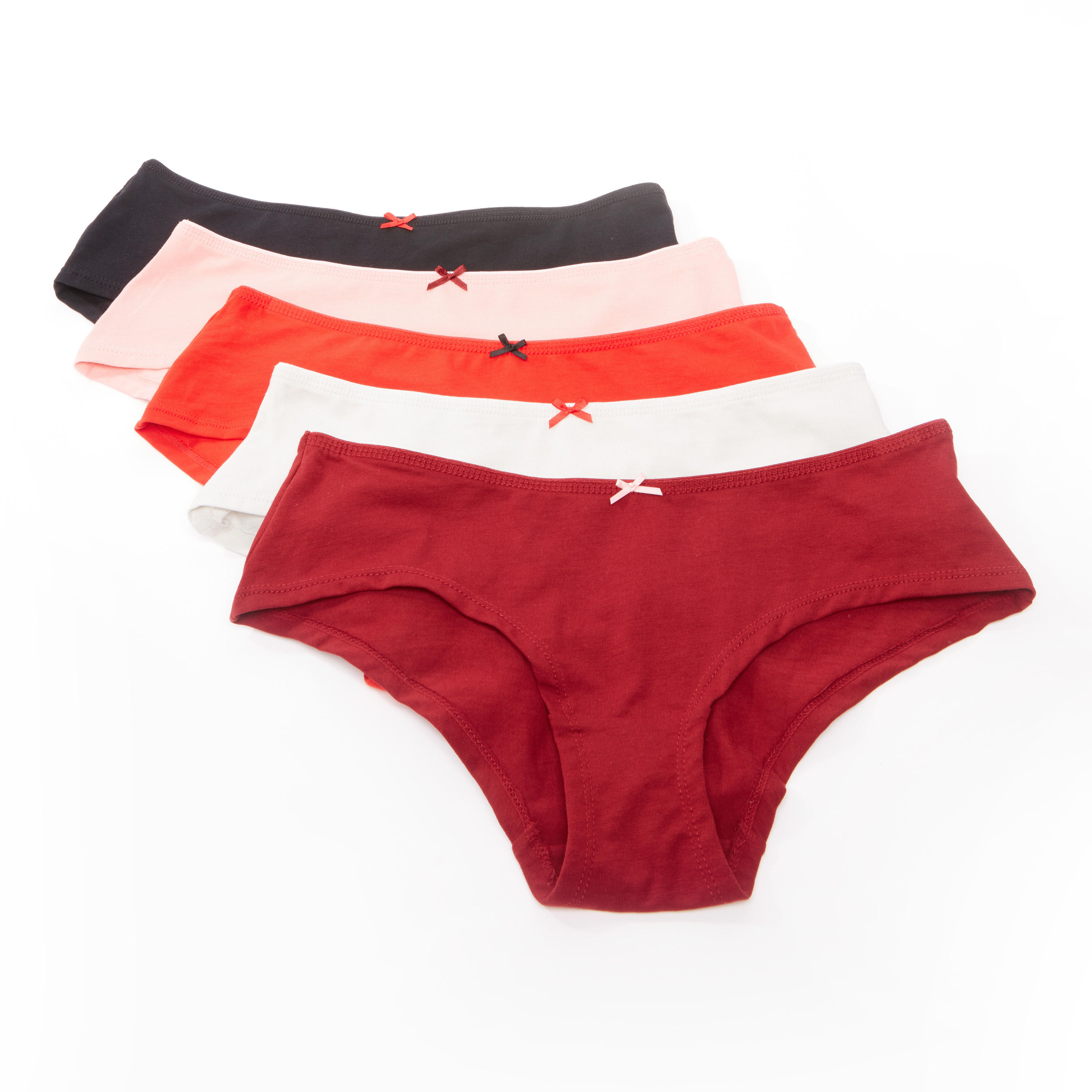 سراويل داخلية سادة بخصر مطاطي - طقم من 5 قطع-women-clothing-lingerie-panties-image-1