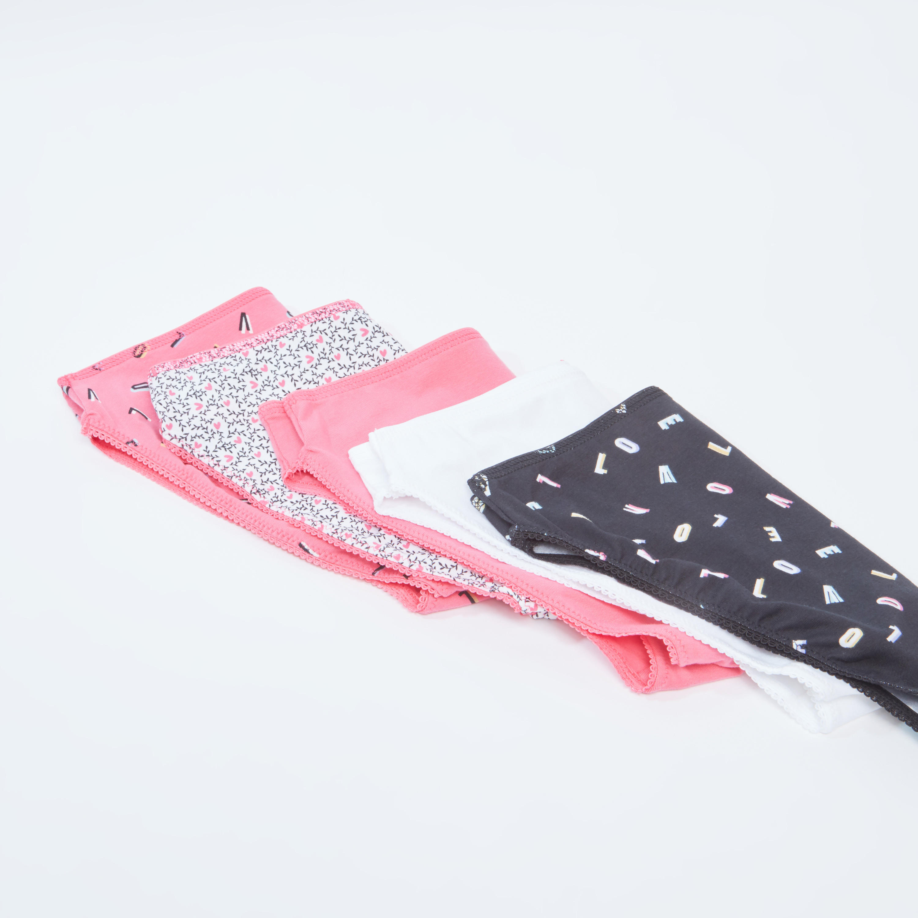سراويل داخلية متنوعة بخصر مطّاطي - طقم من 5 قطع-women-clothing-lingerie-panties-image-3
