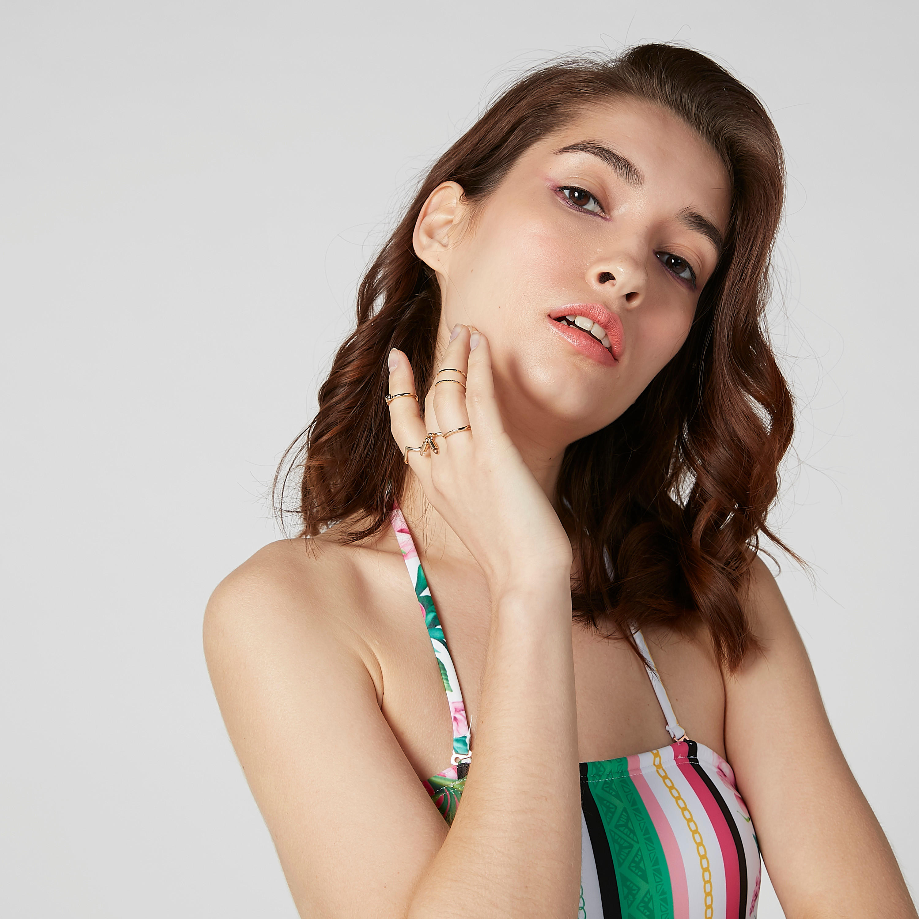 Floral Printed Swimsuit with Halter Neck Tie Ups-women-clothing-swimandbeach-swimsuits-image-4