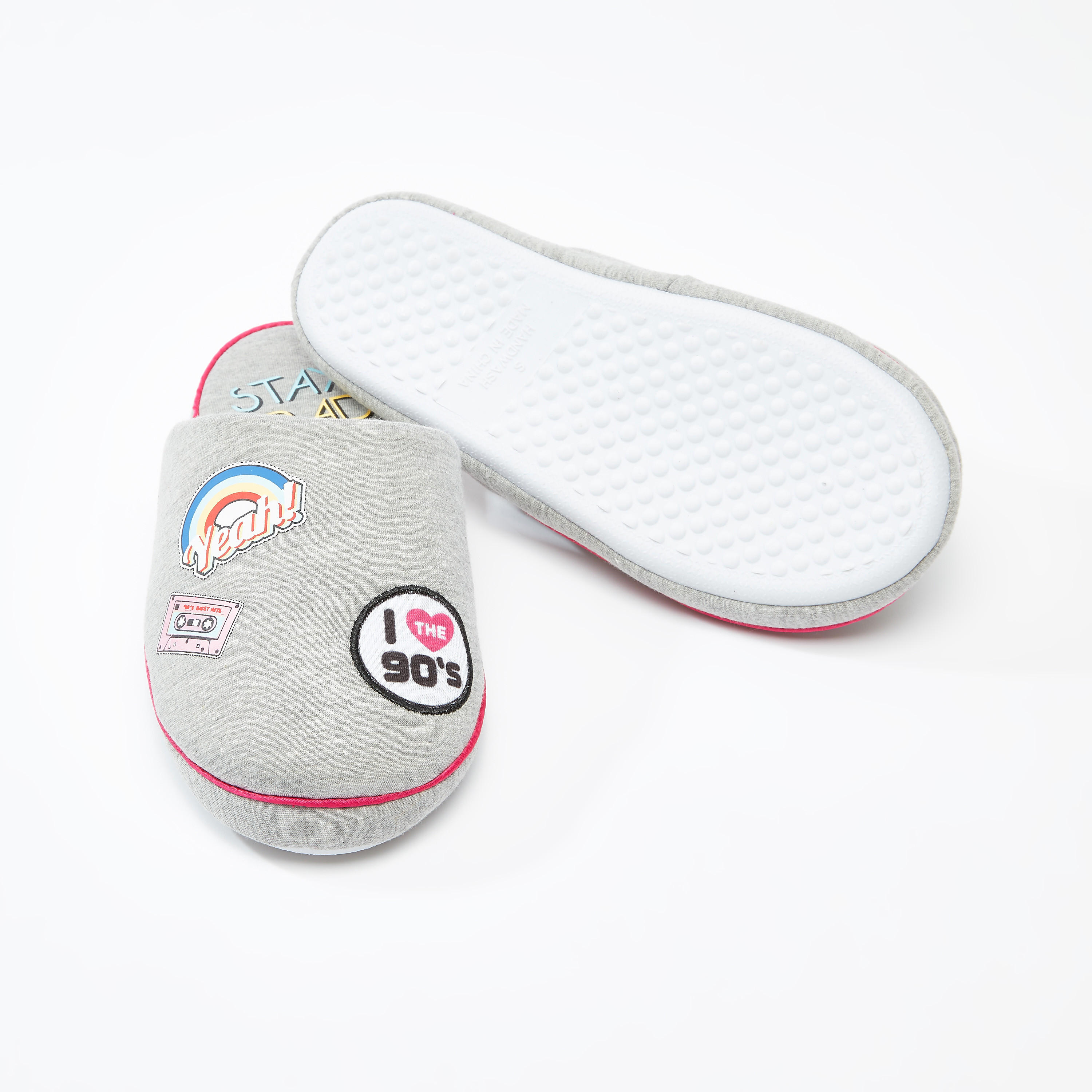 حذاء ميول سهل الارتداء بطبعات-women-clothing-nightwear-bedroomslippers-image-2