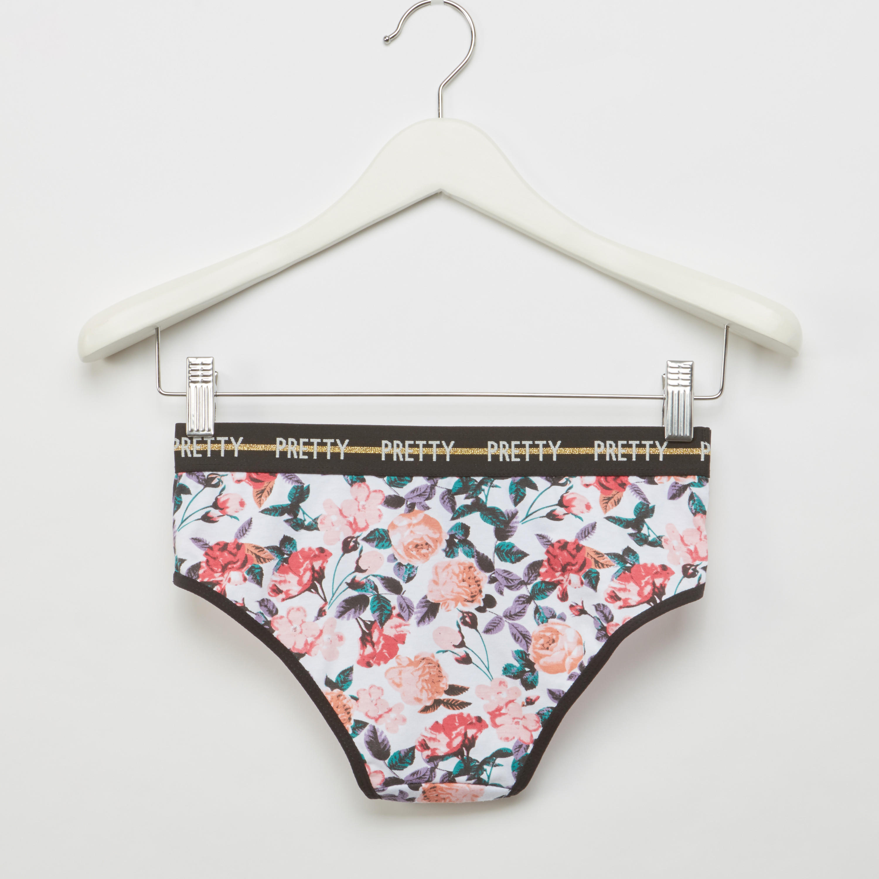 سراويل بكيني بخصر مطّاطي وطبعات زهرية-women-clothing-lingerie-panties-image-1