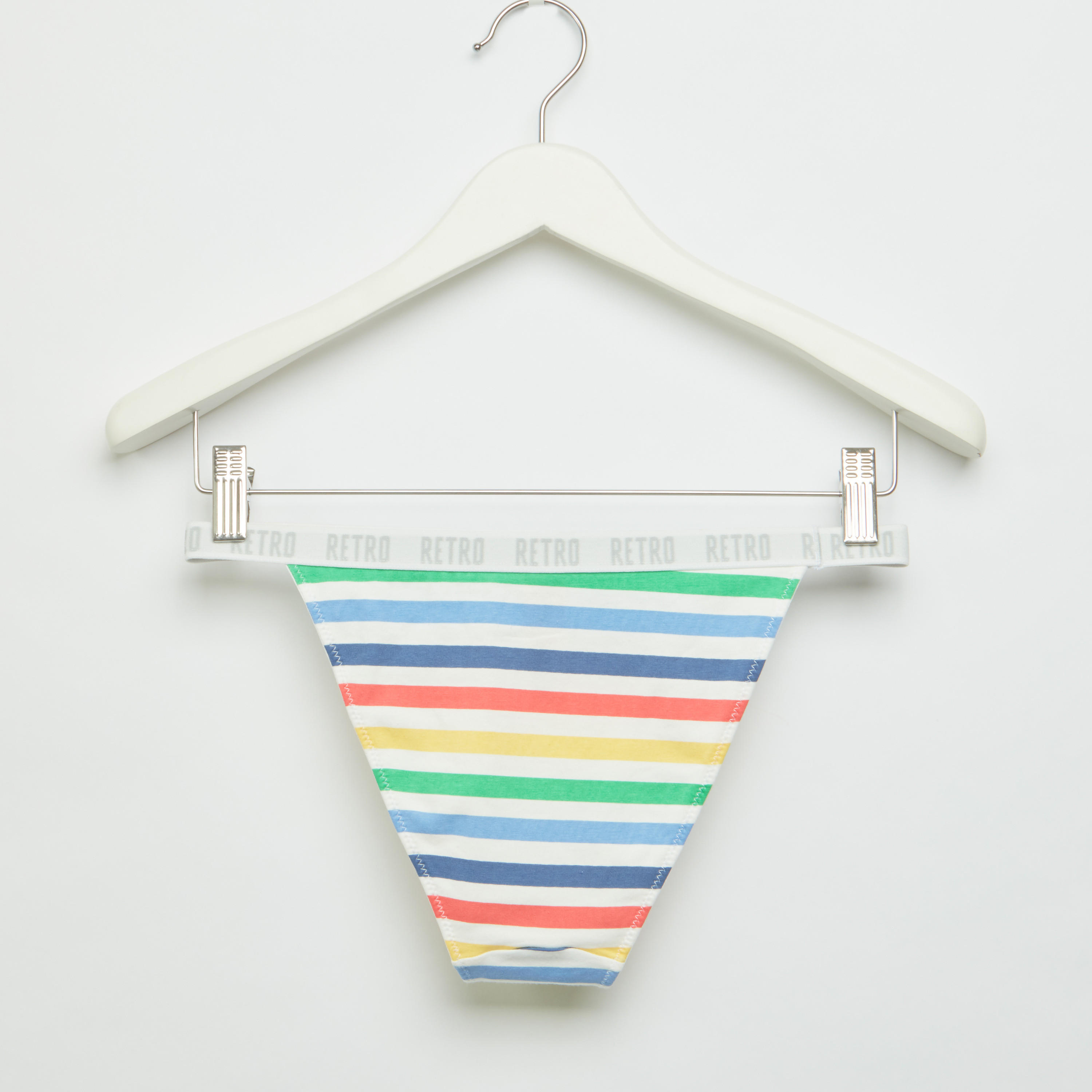 سراويل بكيني مقلمة بخصر مطّاطي عريض-women-clothing-lingerie-panties-image-2