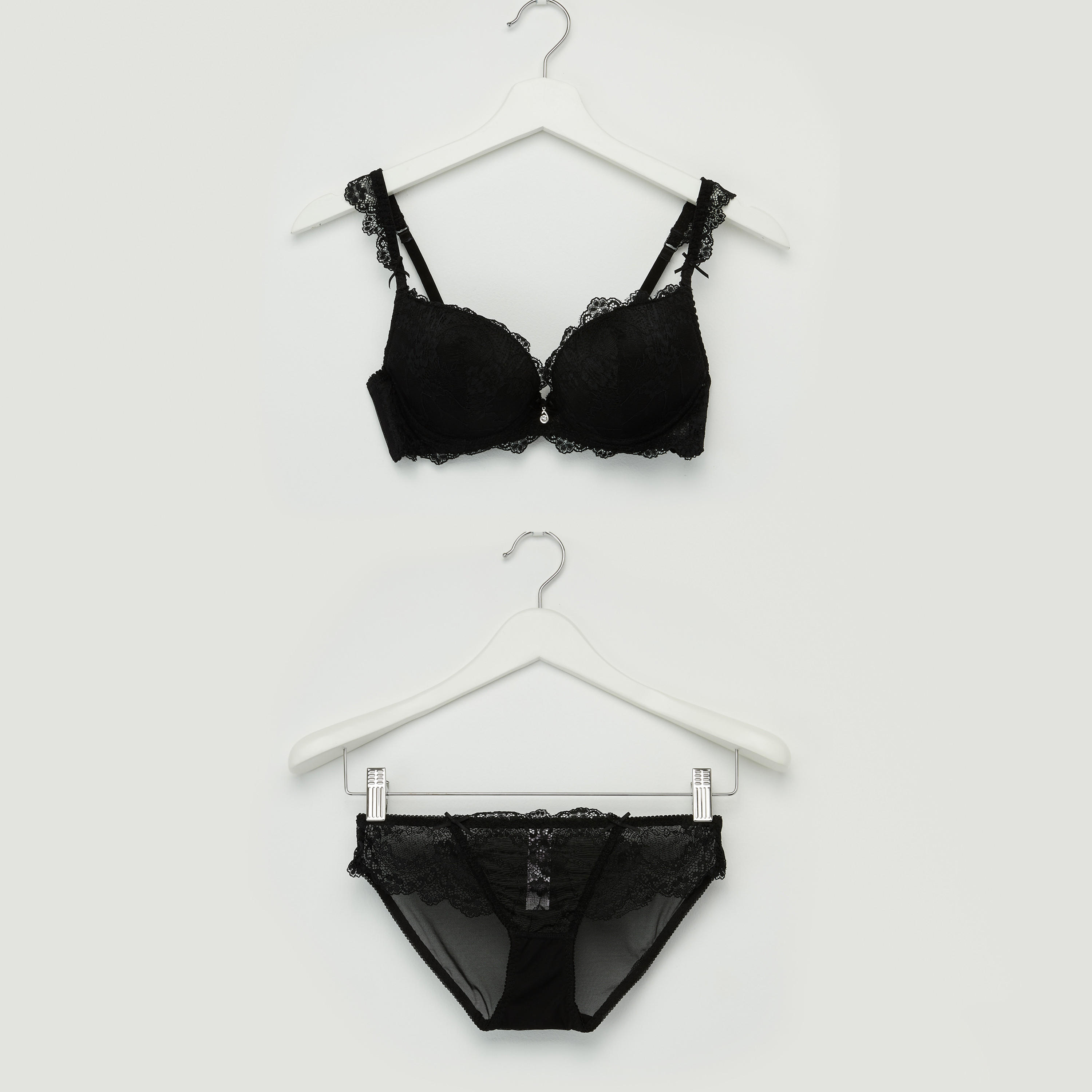 طقم سراويل بيكيني وصدريّة ديمي دانتيل مبطّنة-women-clothing-lingerie-bras-image-5