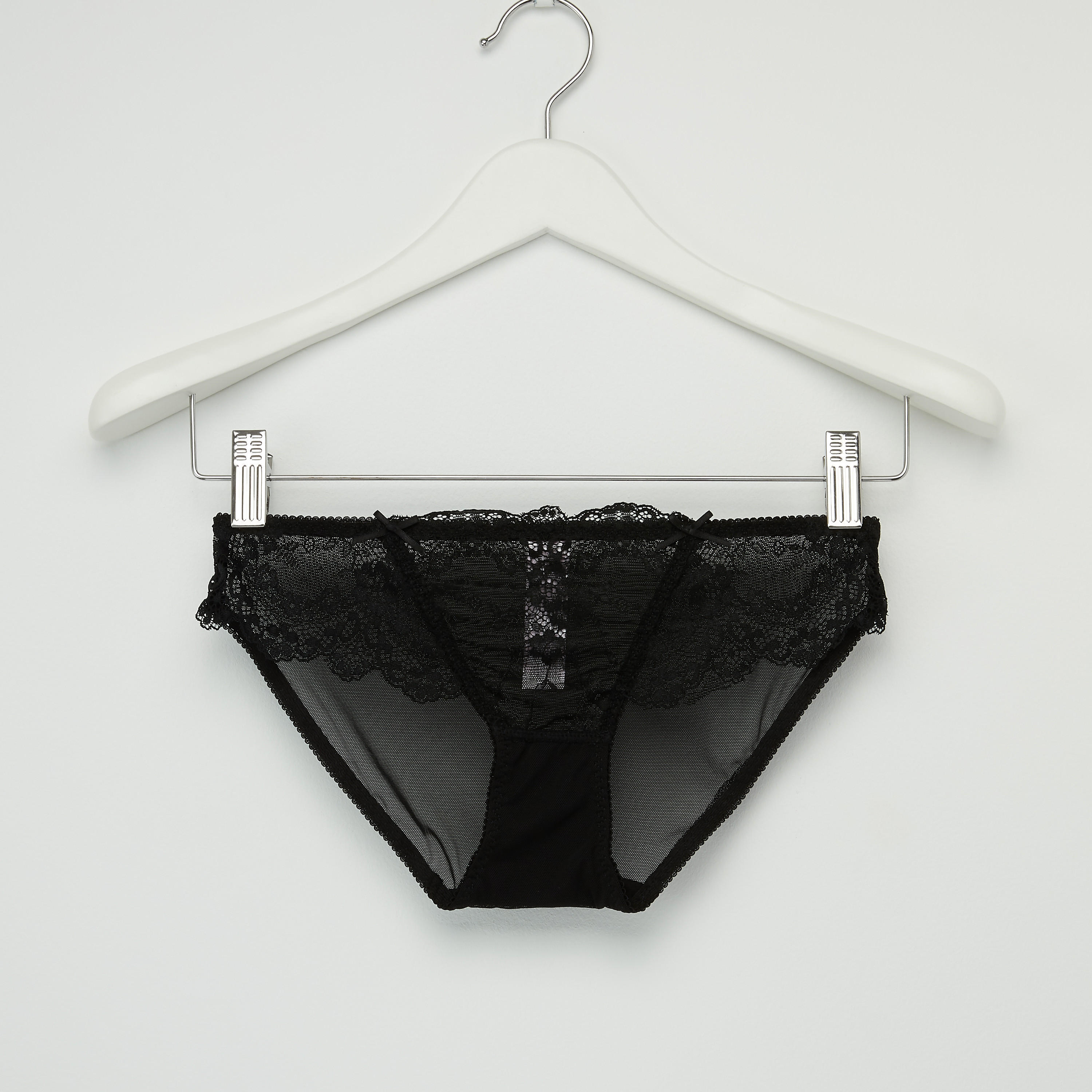 طقم سراويل بيكيني وصدريّة ديمي دانتيل مبطّنة-women-clothing-lingerie-bras-image-2