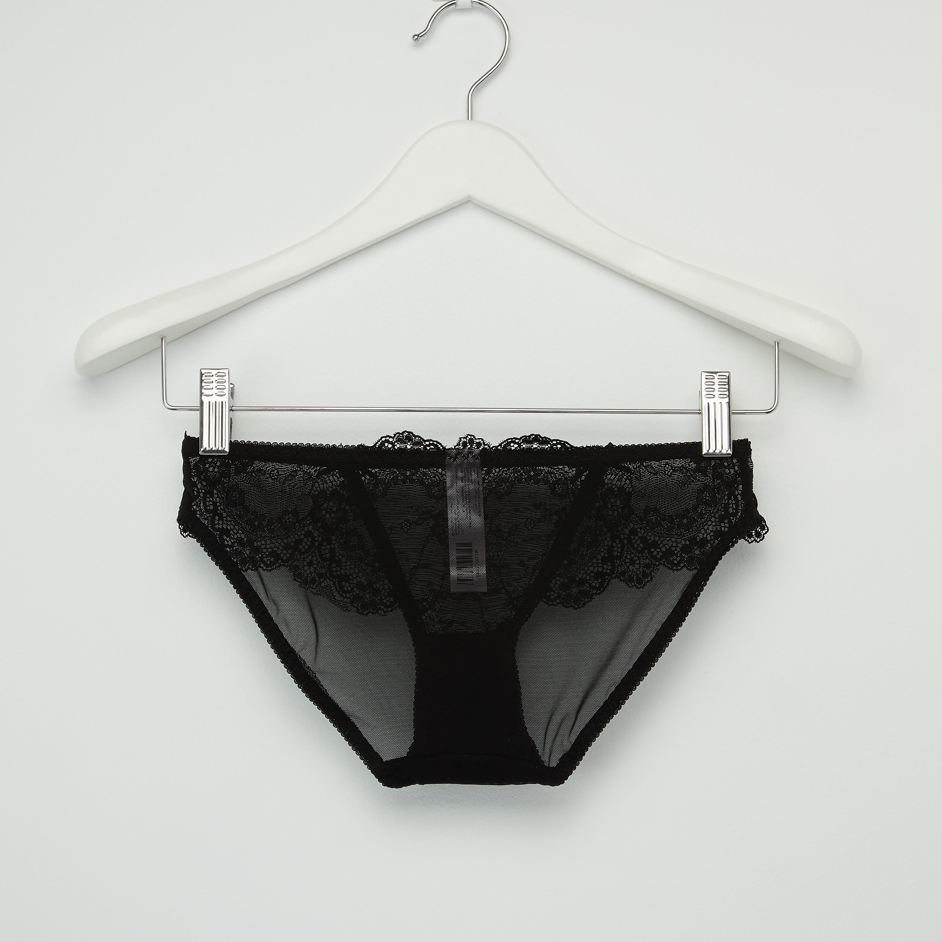 طقم سراويل بيكيني وصدريّة ديمي دانتيل مبطّنة-women-clothing-lingerie-bras-image-1