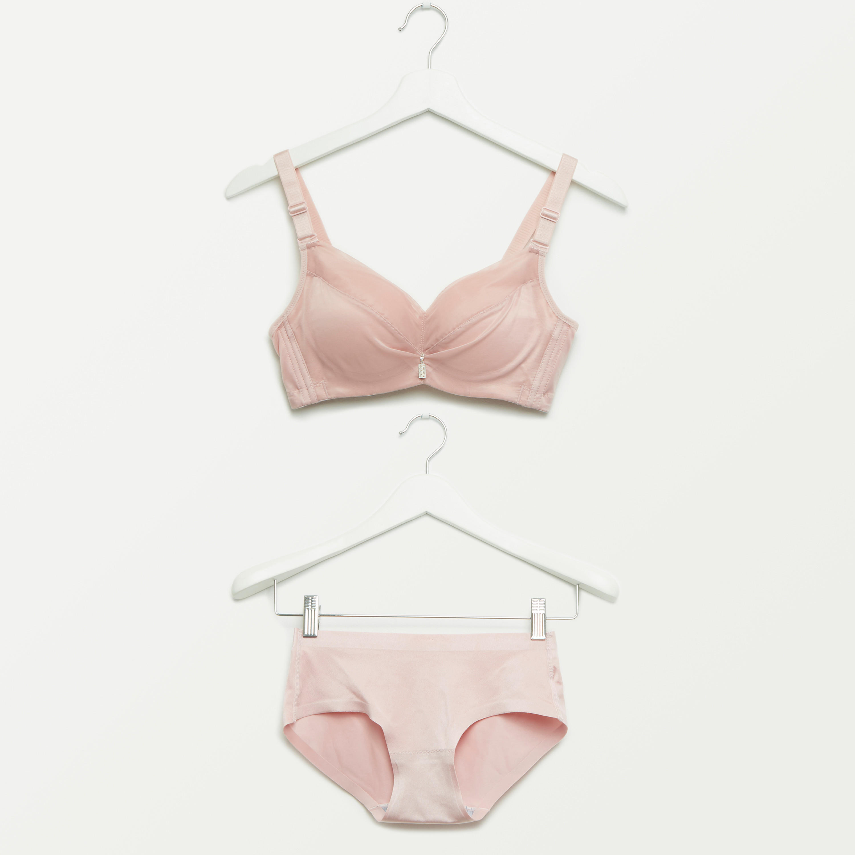 طقم سراويل داخلية وصدريّة أساسية سادة مبطّنة-women-clothing-lingerie-lingeriesets-image-5
