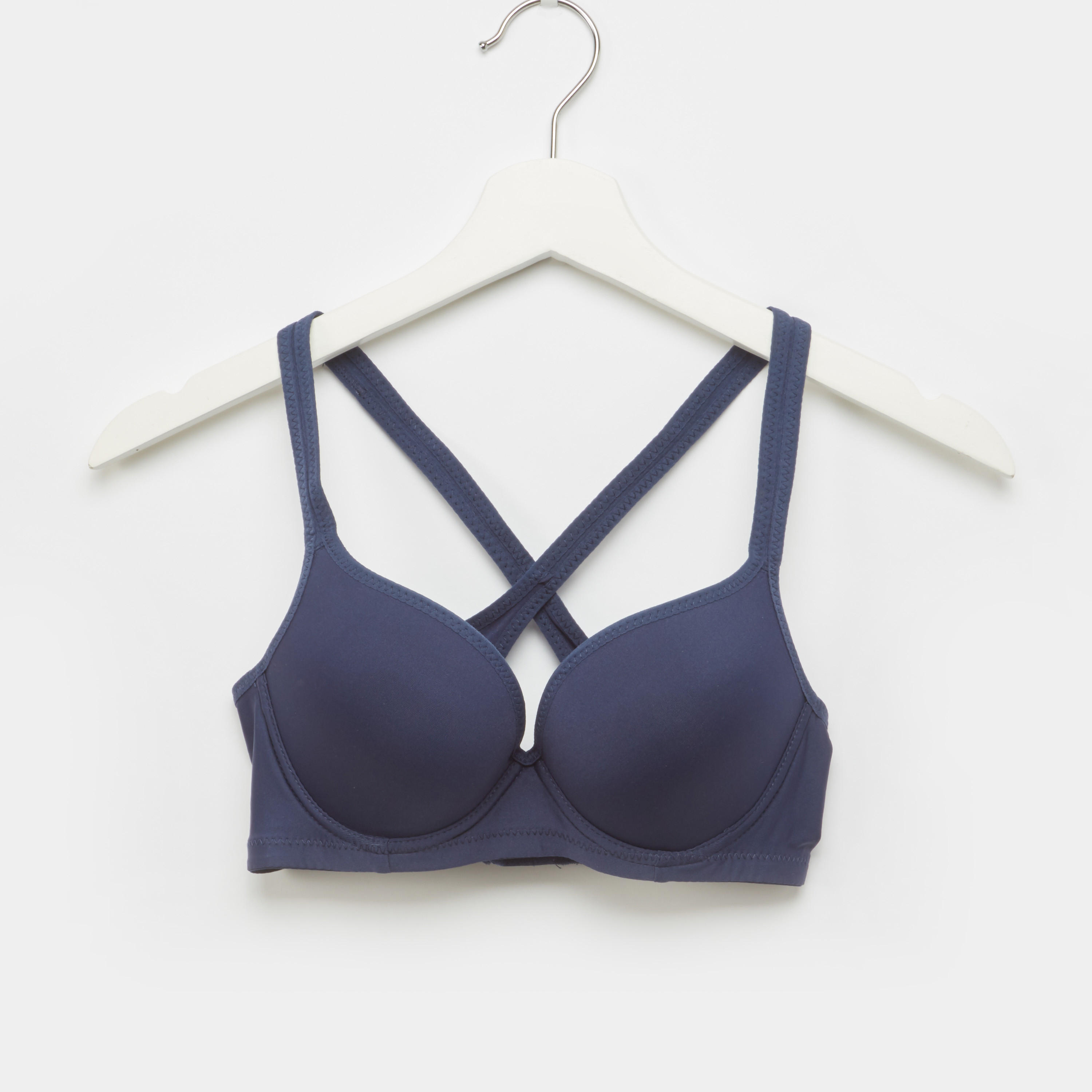 صدريّة رياضية سادة مبطّنة بحمّالات متقاطعة-women-clothing-lingerie-bras-image-2