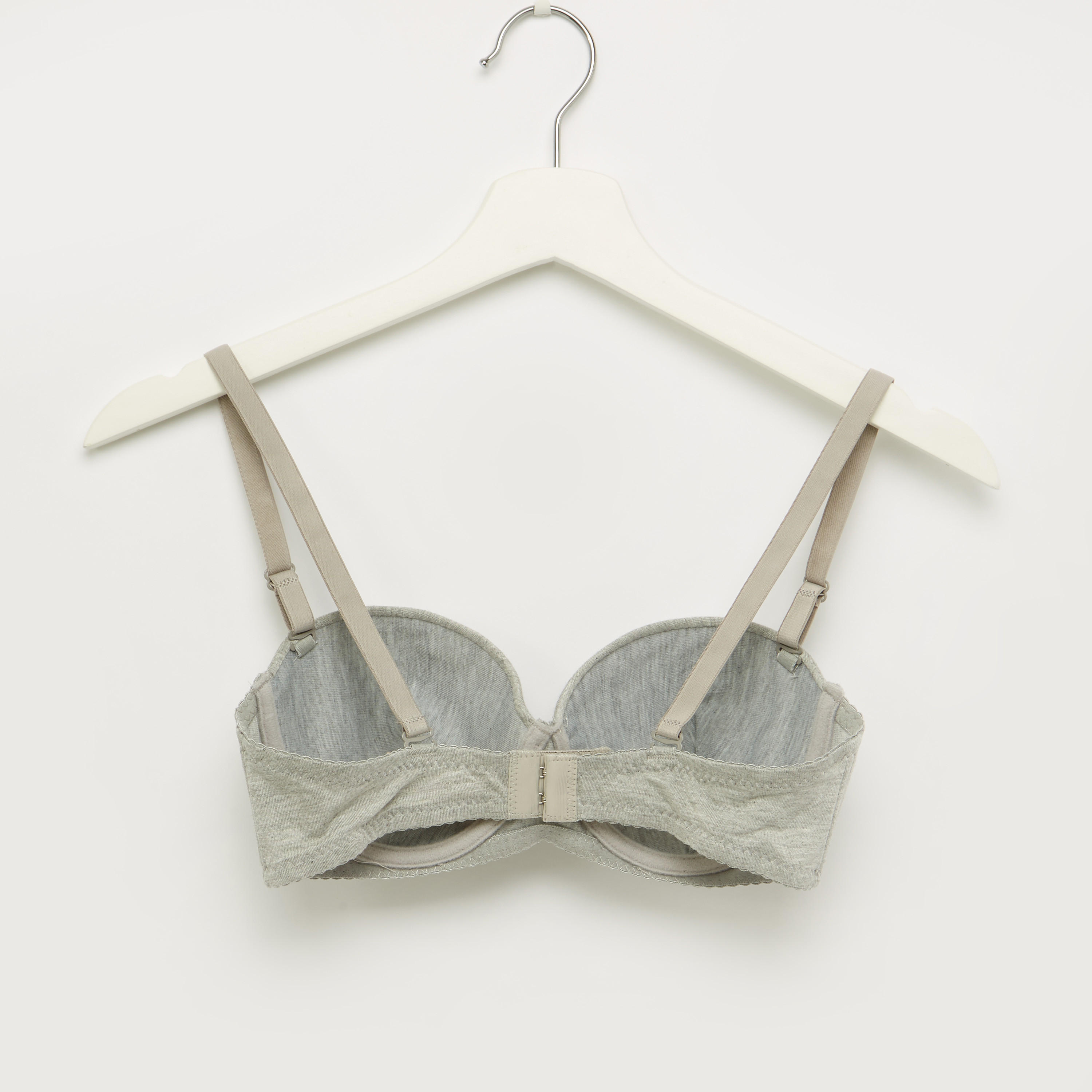 Plain Balconette Bra with Hook and Eye Closure-women-clothing-lingerie-bras-image-2