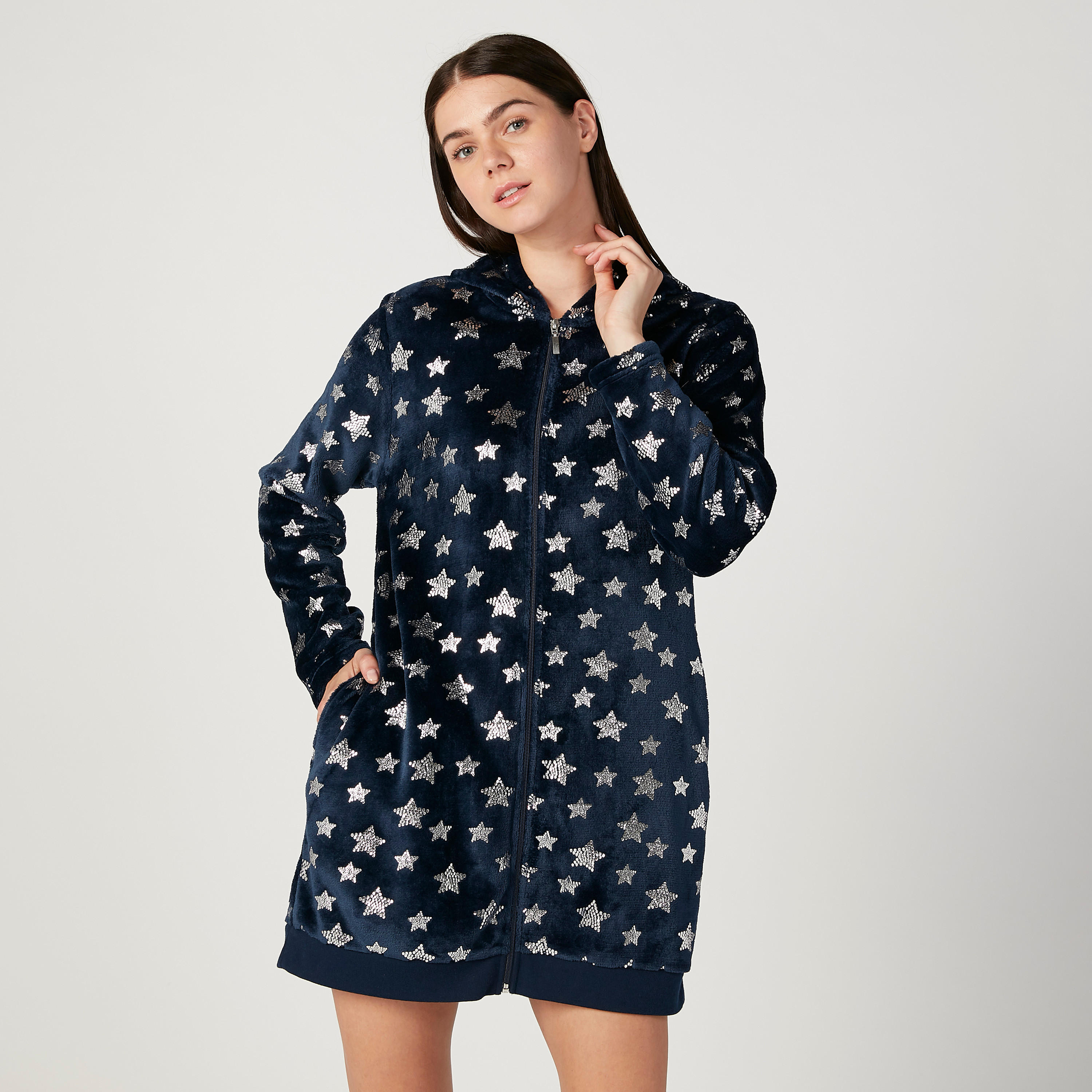 قميص نوم بقبعة وأكمام طويلة وطبعات-women-clothing-nightwear-nighties-image-1
