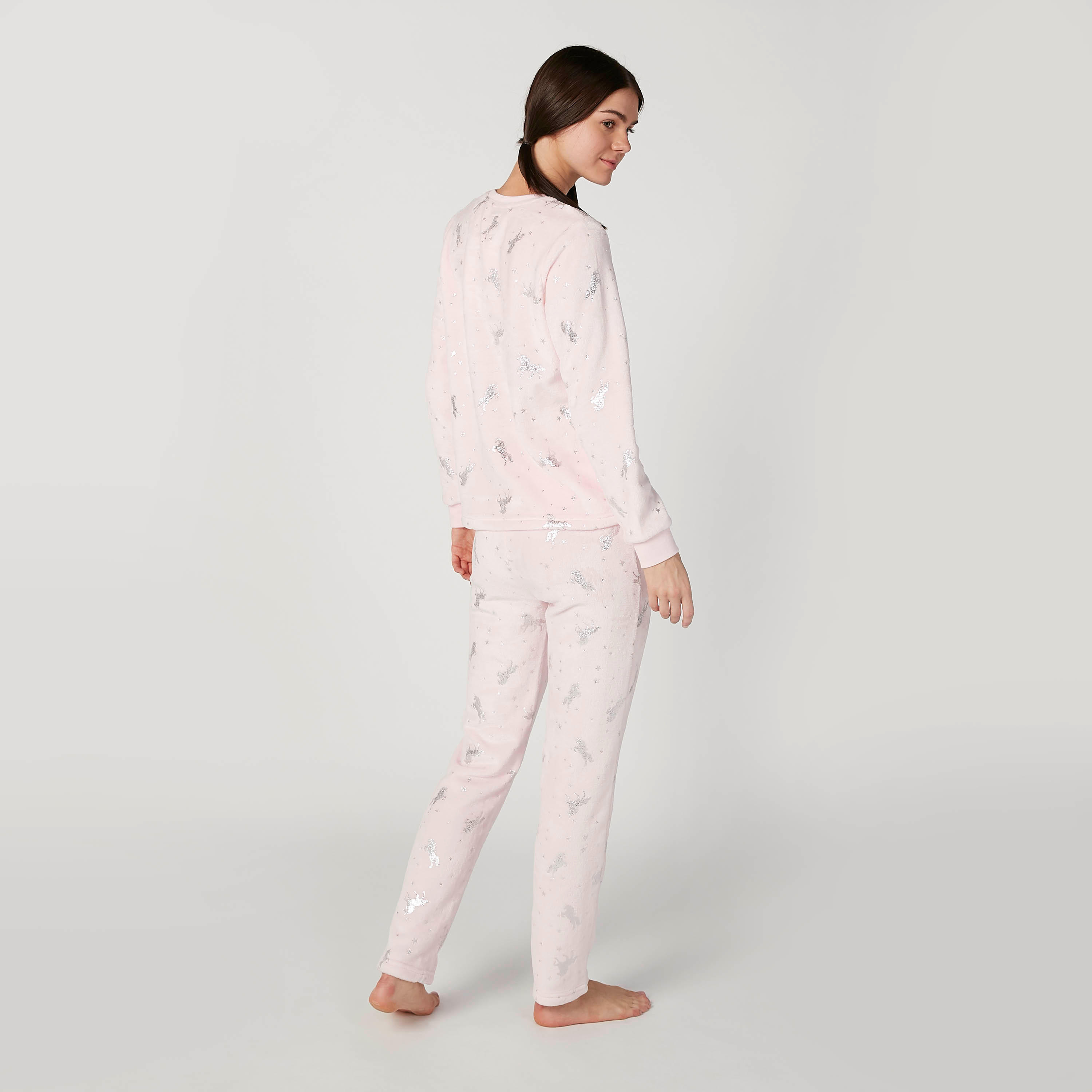 Printed Long Sleeves T-shirt with Full Length Pyjama Set-women-clothing-nightwear-pyjamas-longsets-image-2