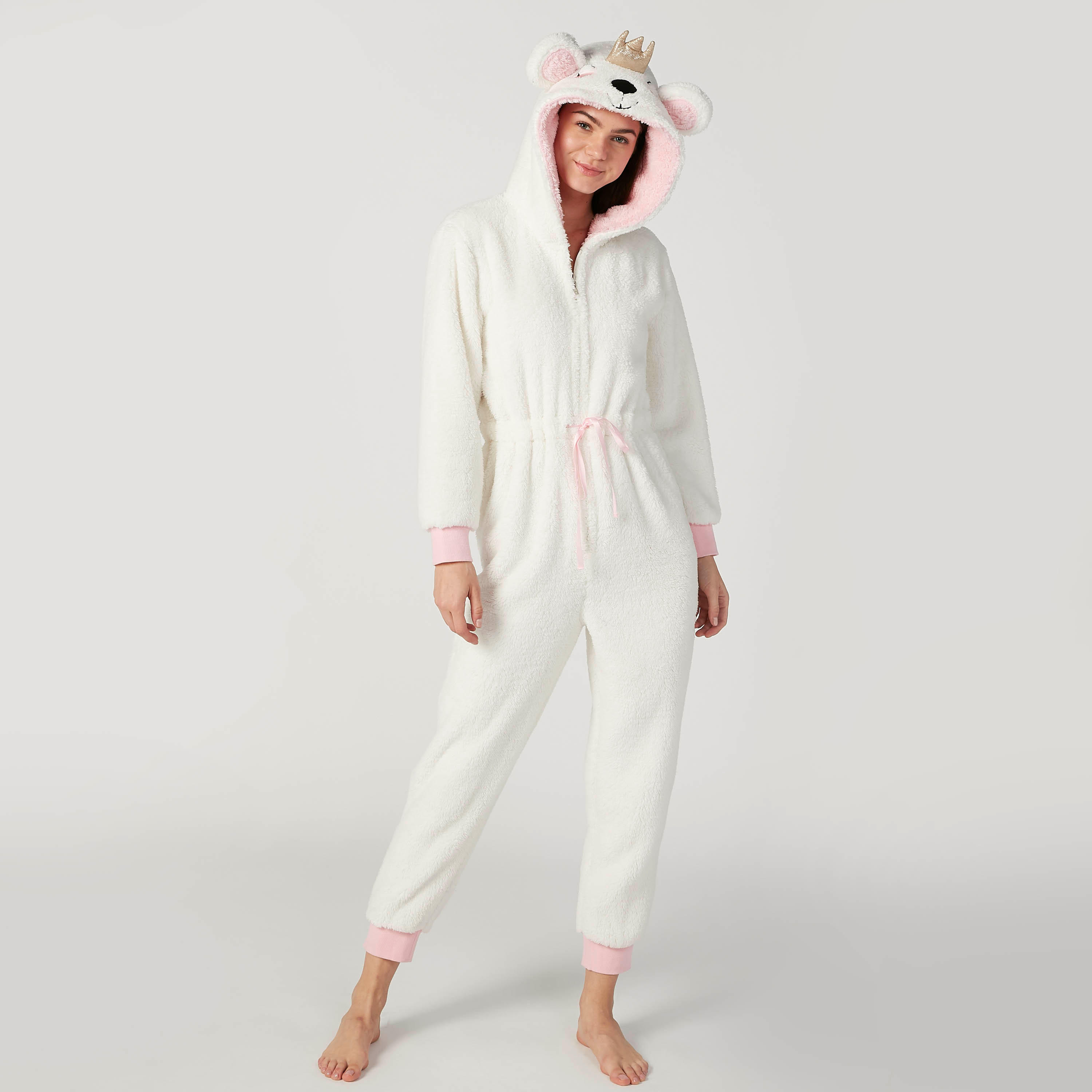أفرول بقبعة وأكمام طويلة وطبعات وتزيينات-women-clothing-nightwear-nighties-image-3