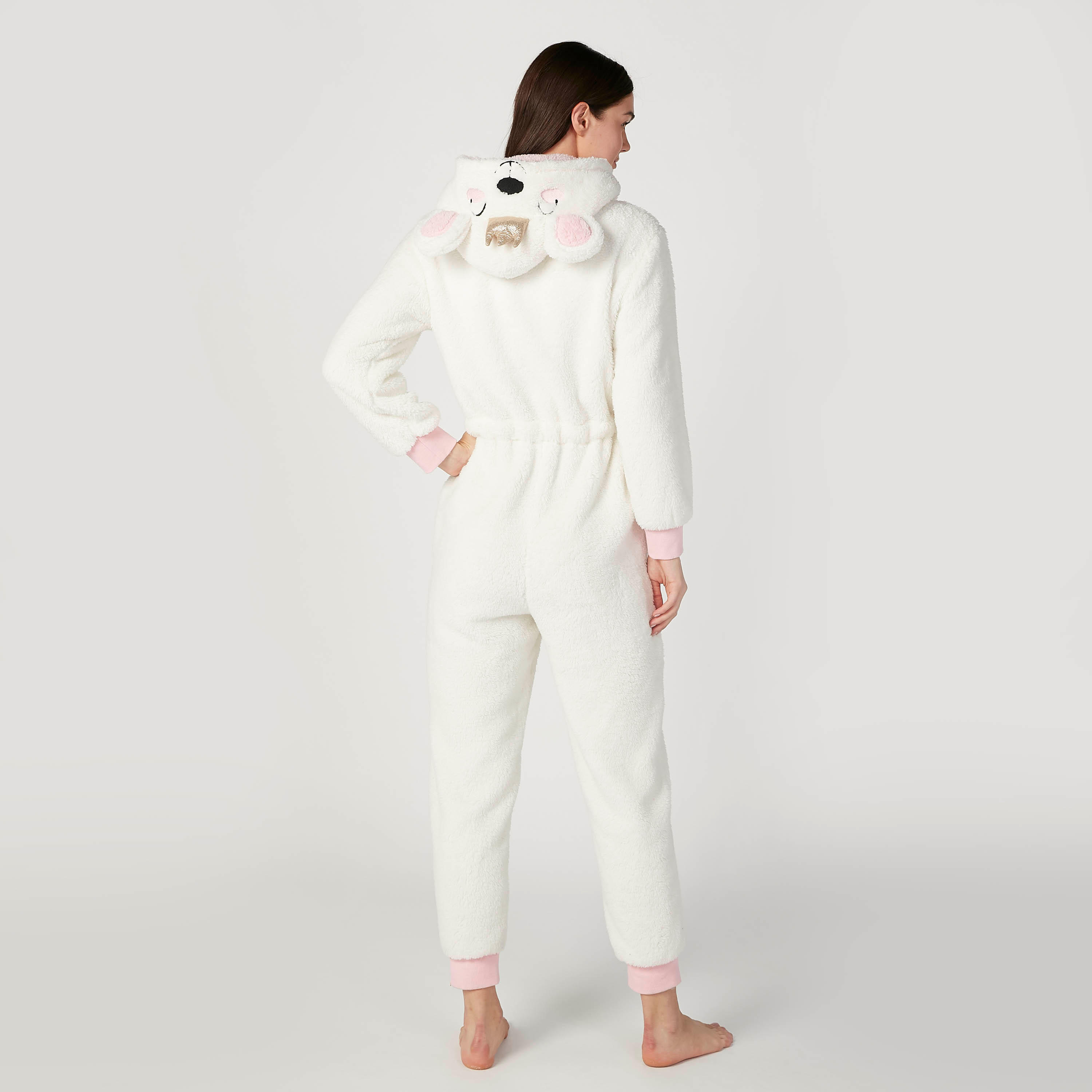 أفرول بقبعة وأكمام طويلة وطبعات وتزيينات-women-clothing-nightwear-nighties-image-2