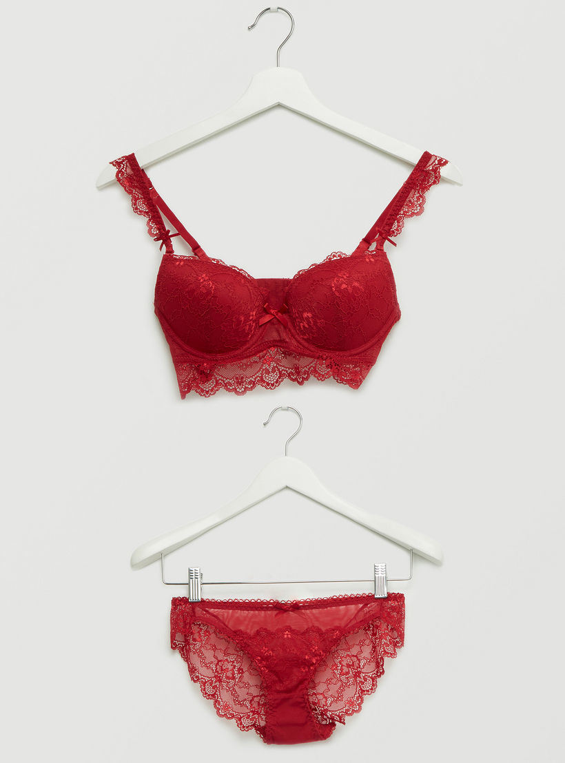 طقم سراويل داخلية وصدريّة دانتيل مبطّنة-women-clothing-lingerie-lingeriesets-image-5