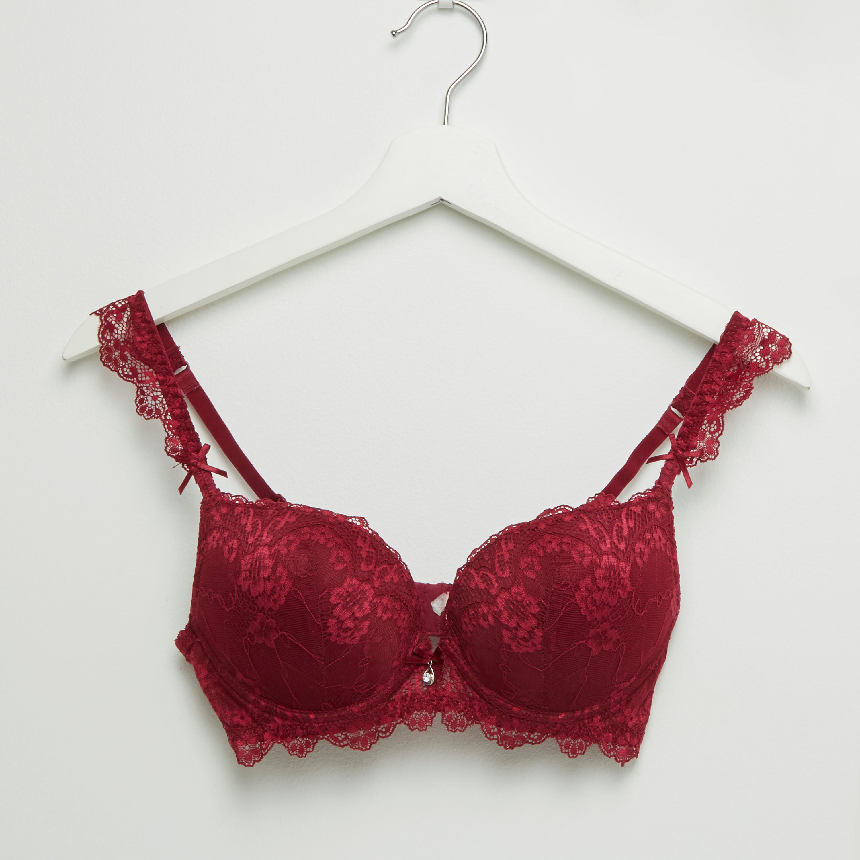 Lace Padded Plunge Bra with Briefs-women-clothing-lingerie-lingeriesets-image-2
